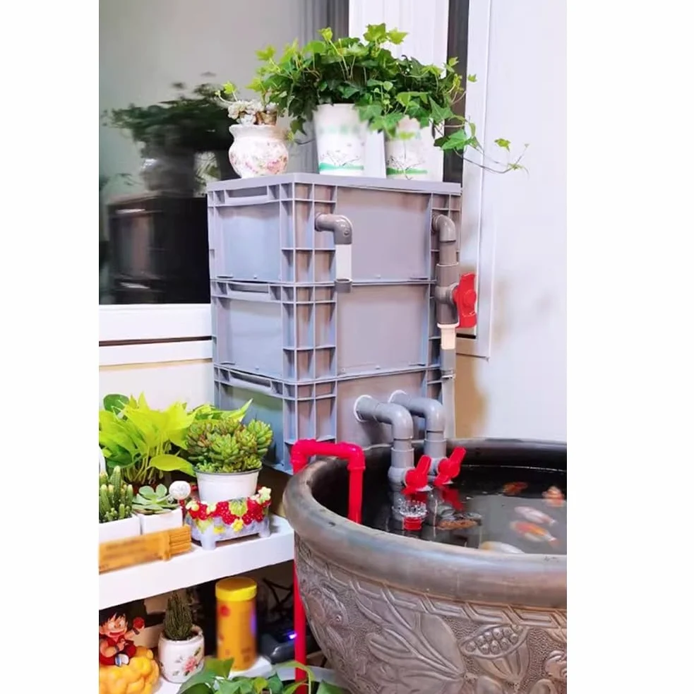 Caja de filtro de acuario, sistema externo de circulación de agua para estanques de peces, caja de filtro para limpieza y circulación eficiente del agua en peceras y estanques
