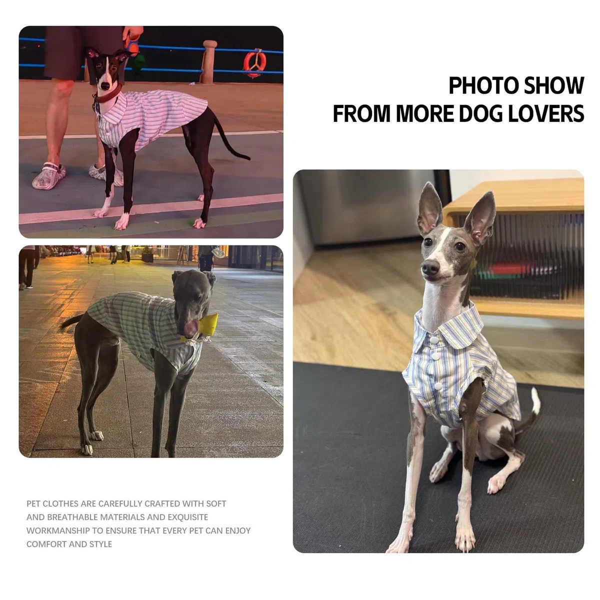 Camiseta De Perro Camisas Clásicas De Rayas para Pequeños Perros Grandes Grandes Perros Transpirables Ropa De Camiseta con Botón ¡Lindos Trajes De Verano para Italiano Greyhound Whippet