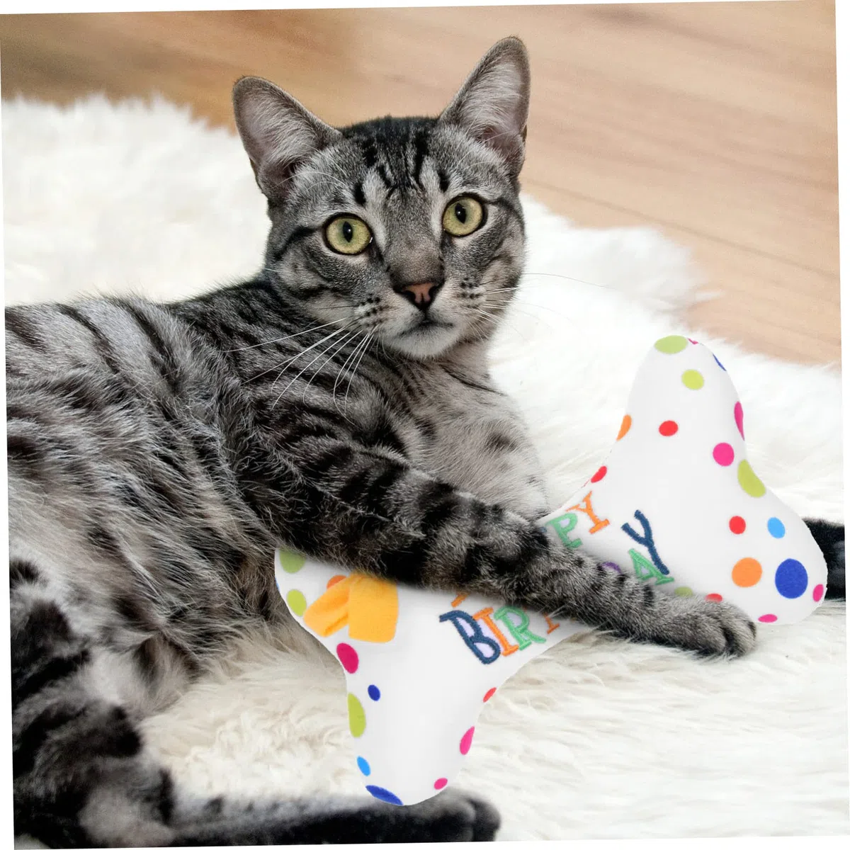 minkissy 6 Piezas Gato de Peluche de Juguete Peluche para Mascotas Juguetes para Perros pequeños Pastel de cumpleaños Juguetes interactivos para Gatitos Juguete Gatito Mini