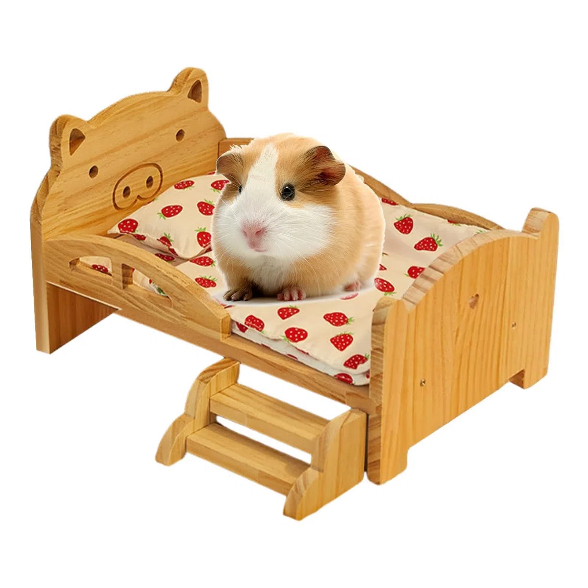 Cama Para Chinchilla de Madera para Dormir de Mascotas Pequeñas | Cama Habitable de Madera para Pequeños Roedores Enanos para Jerbos Enanos, Erizos, Hámsters, Chinchillas, Conejos, Hurones,
