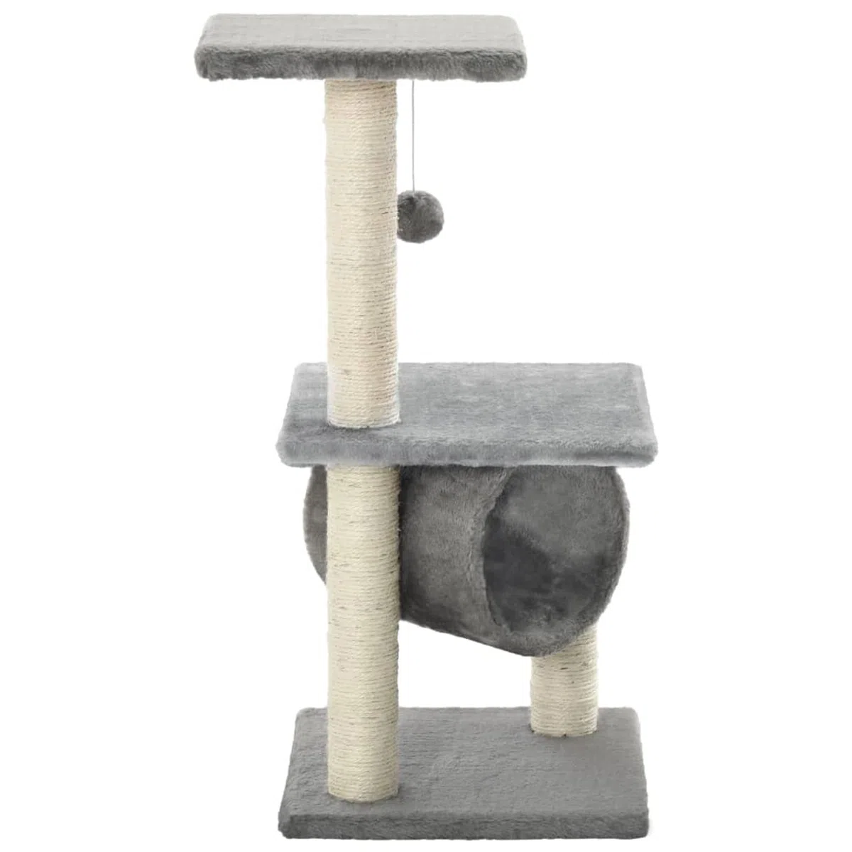 Chusui Rascador para Gatos con Poste rascador de sisal, Arbol para Gatos, Gatos Accesorios, Arranhador para Gatos, Arbol Rascador Gatos, 65 cm Gris