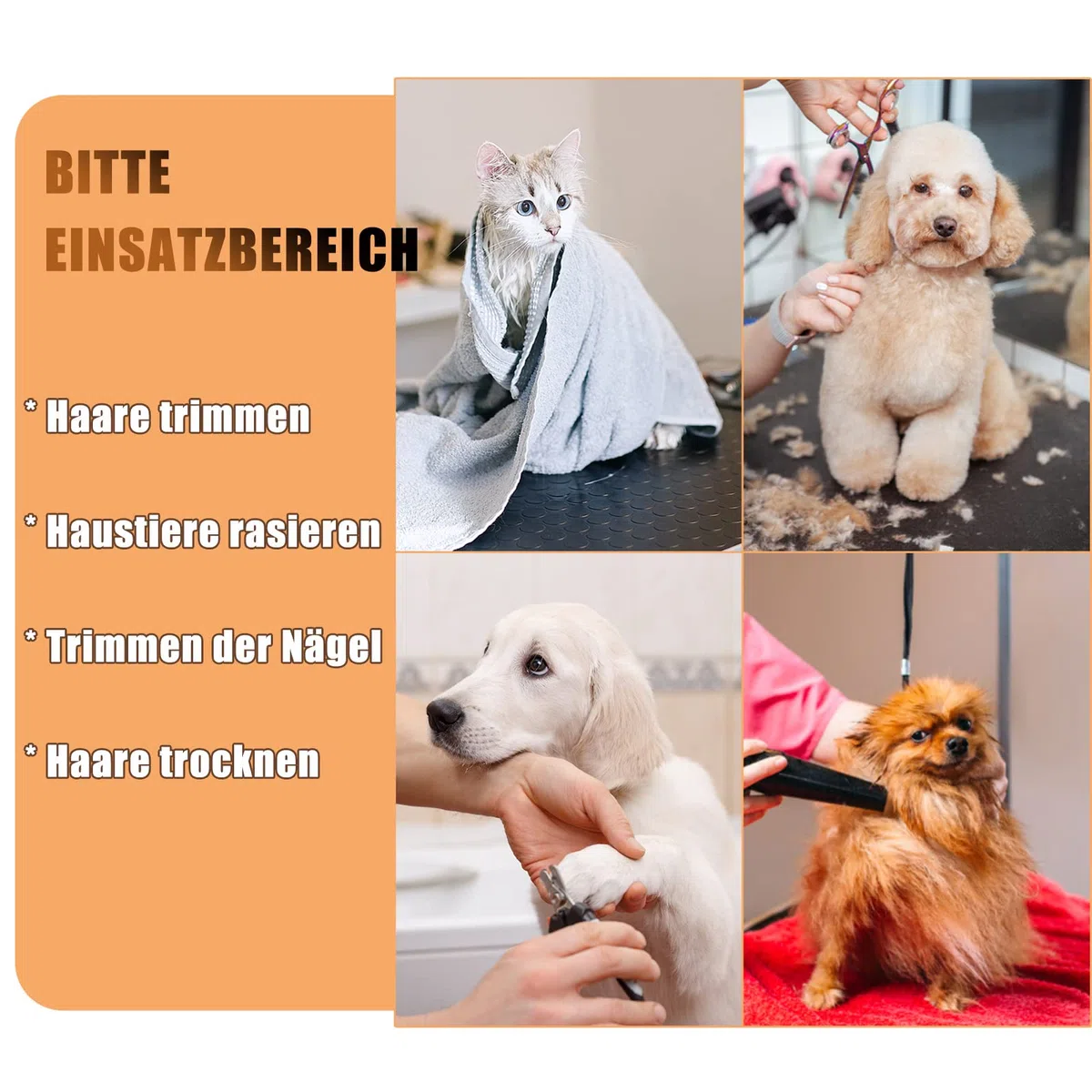 HENGMEI Mesa de Recorte Para Perros, Mesa de Peluquería Canina para Mascotas, Mesa de Recorte Con Brazo de Altura Ajustable, 2 Lazo y Superficie de Goma Resistente a Los Arañazos, 113x60x76cm