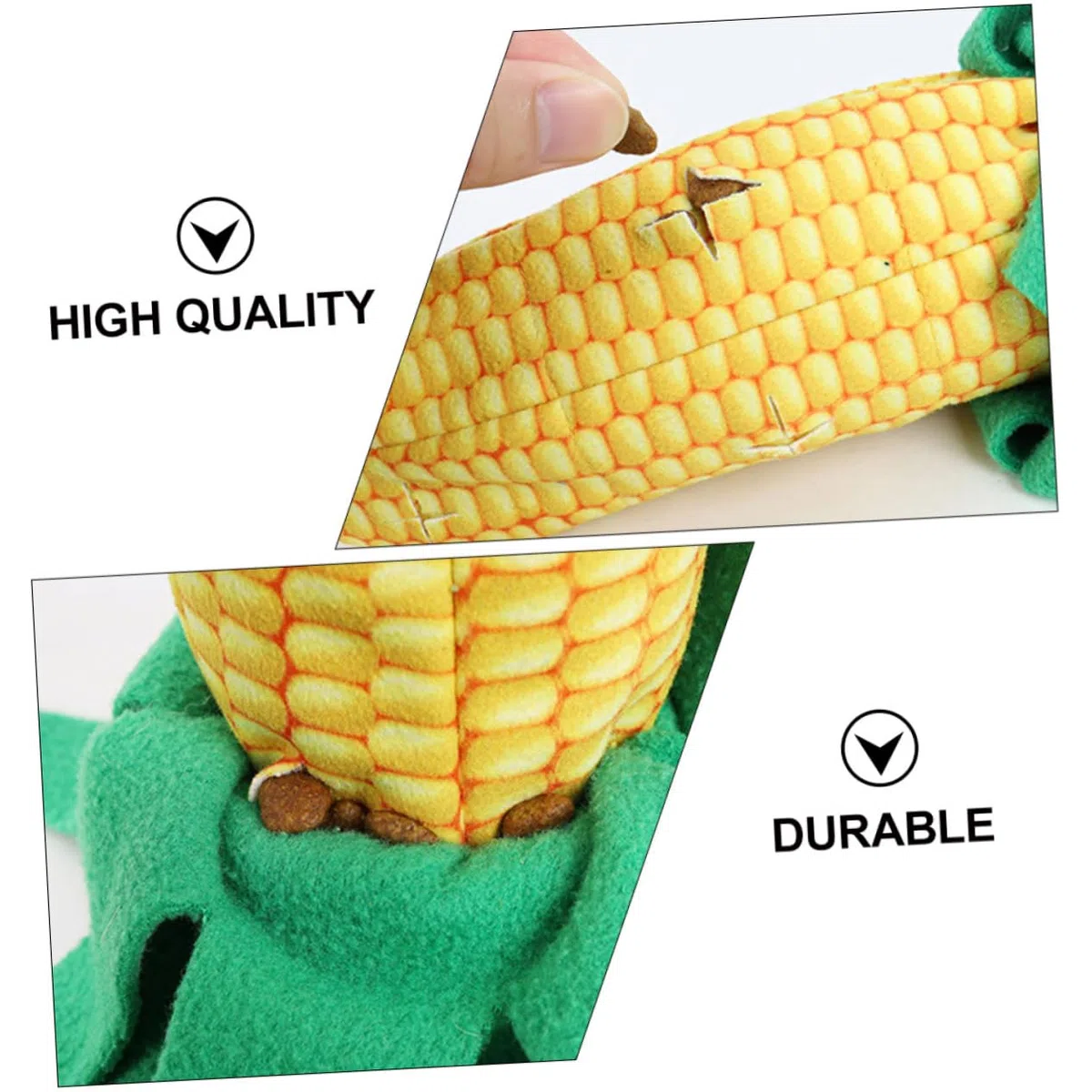 FRCOLOR 2juegos Juguete Para Mascotas Forma De Maíz Dispensador De Comida y Juguete Molar Para Estimulación Cognitiva y Reducción Del Estrés Perros
