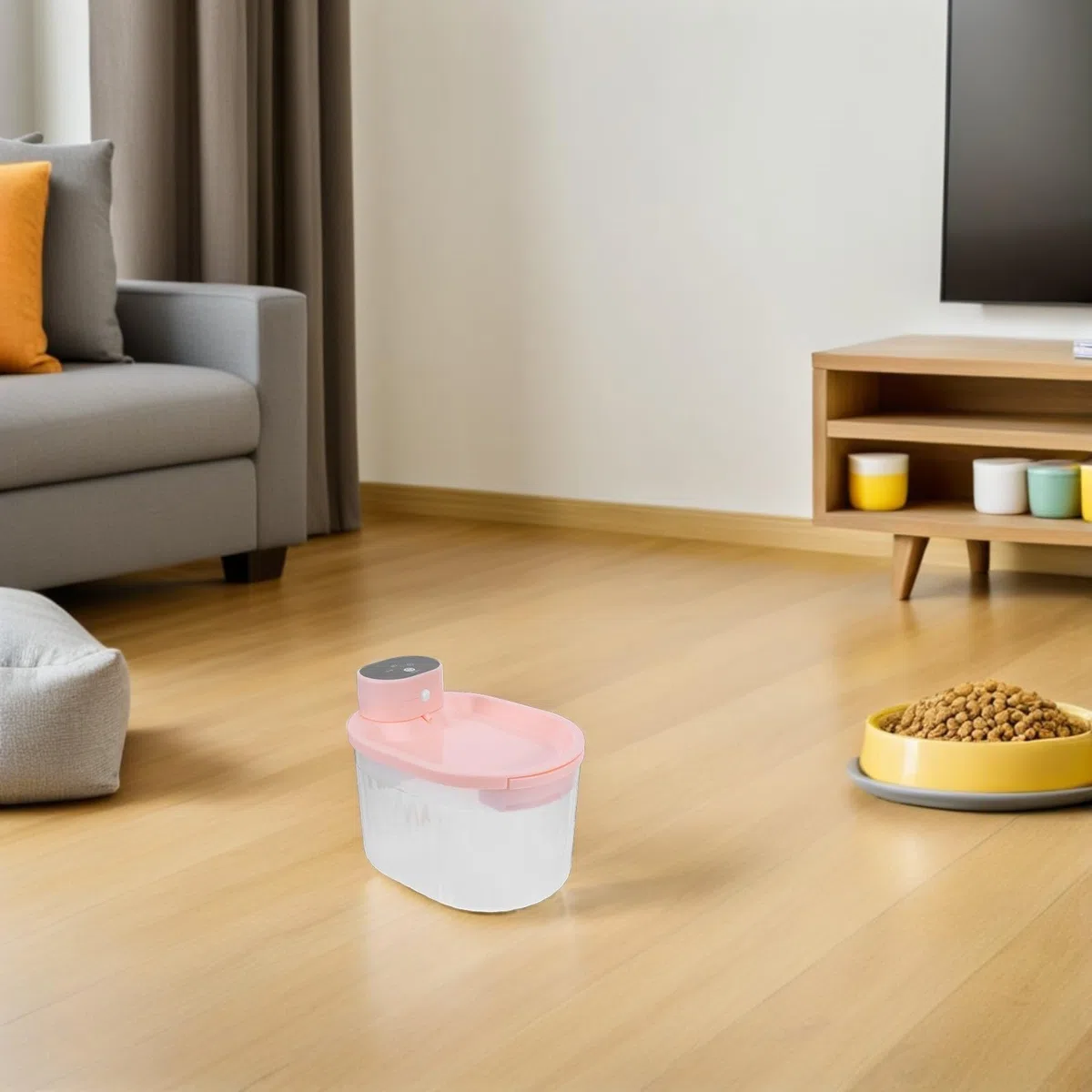 ARTIBETTER Fuente de Agua para Perros y Gatos, Fuente de Agua Automática para Mascotas, Inalámbrica con Sensor de Movimiento, 3l, 2600mah, Rosa, Abs, para Interiores