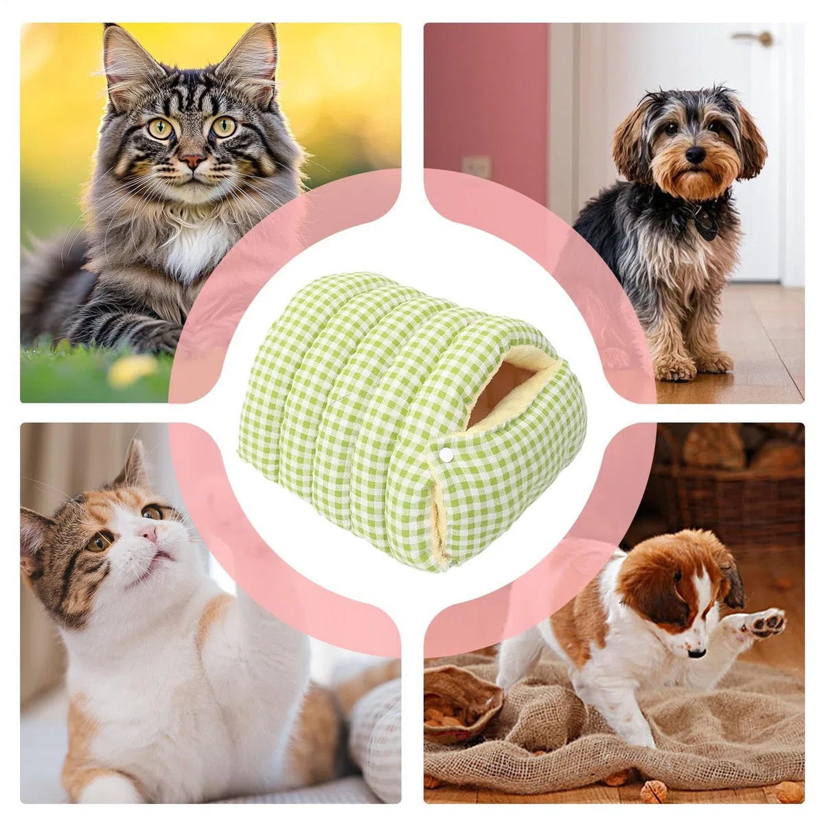Saco Cama Dormir Para Gatos Manta Térmica Acogedora para Descanso | Saco Cama Cálido para Gatitos para Hogar Viaje Dormitorio Salón Balcón Interior Exterior