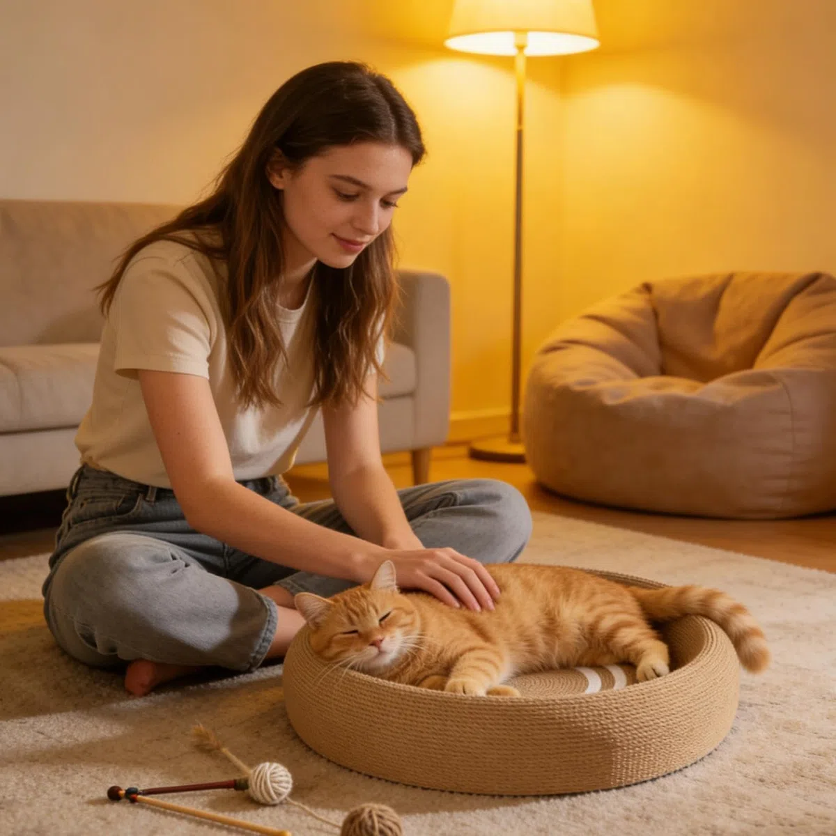 Rascador para gatos en forma de , alfombra de garras de sisal protector