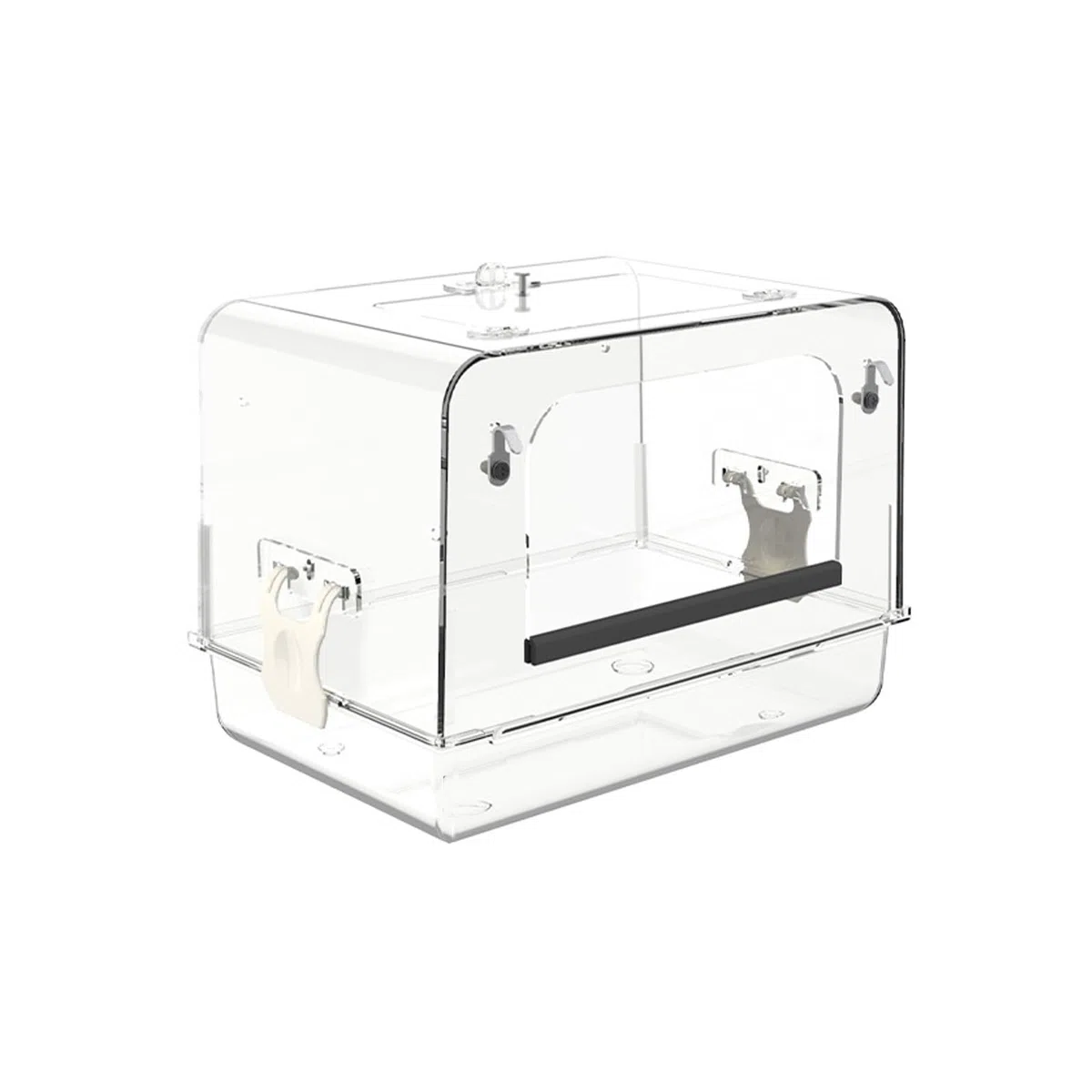 Caja de ducha para loros, bandeja de alimentación para periquitos, cacatúas, tortolitos, tina de baño interior, cuenco seguro para pájaros para cacatúas