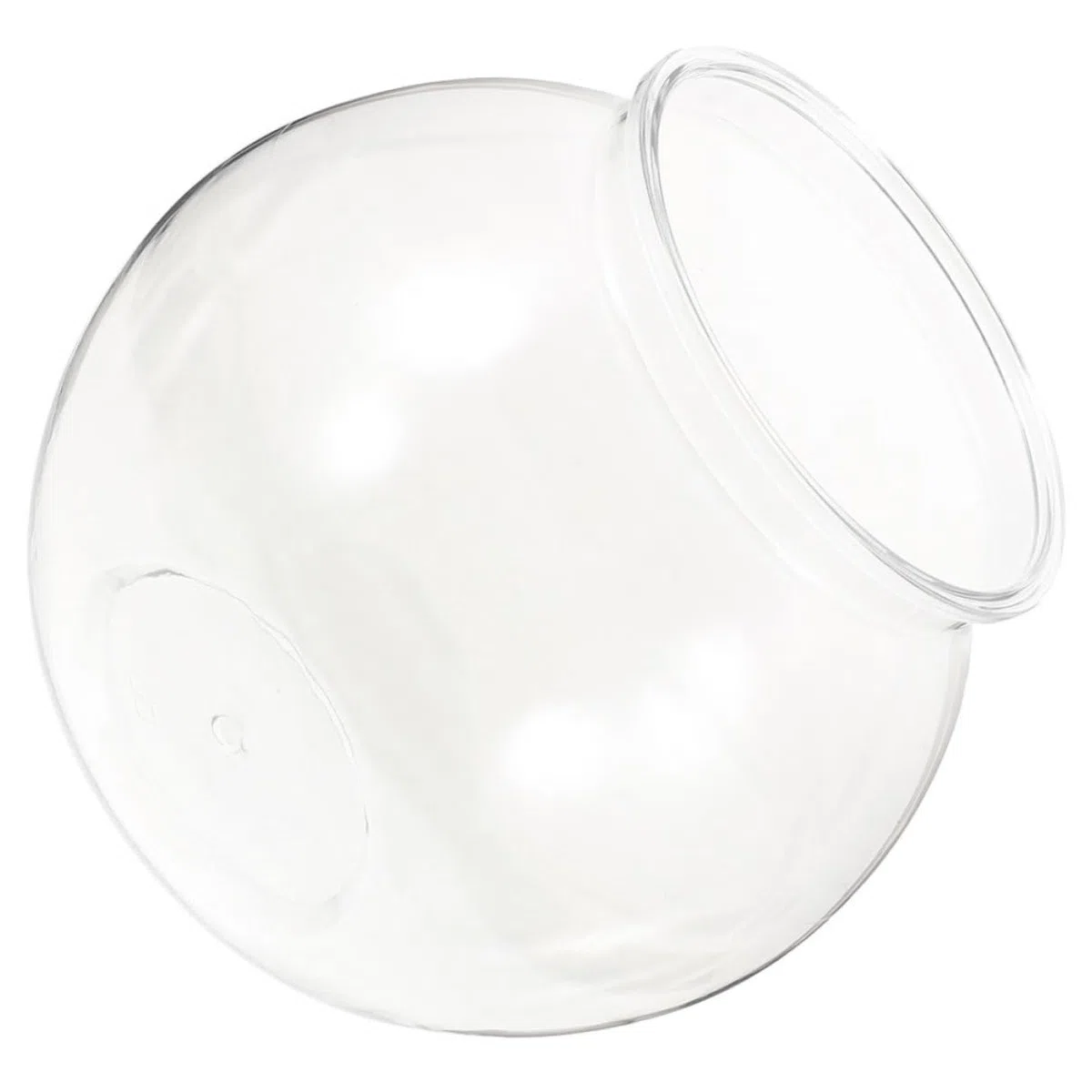 Toyvian Acuario Redondo Transparente Pequeño para Peces Pecera Decorativa de Plástico Resistente Pecera de Escritorio para Decoración de y Oficina