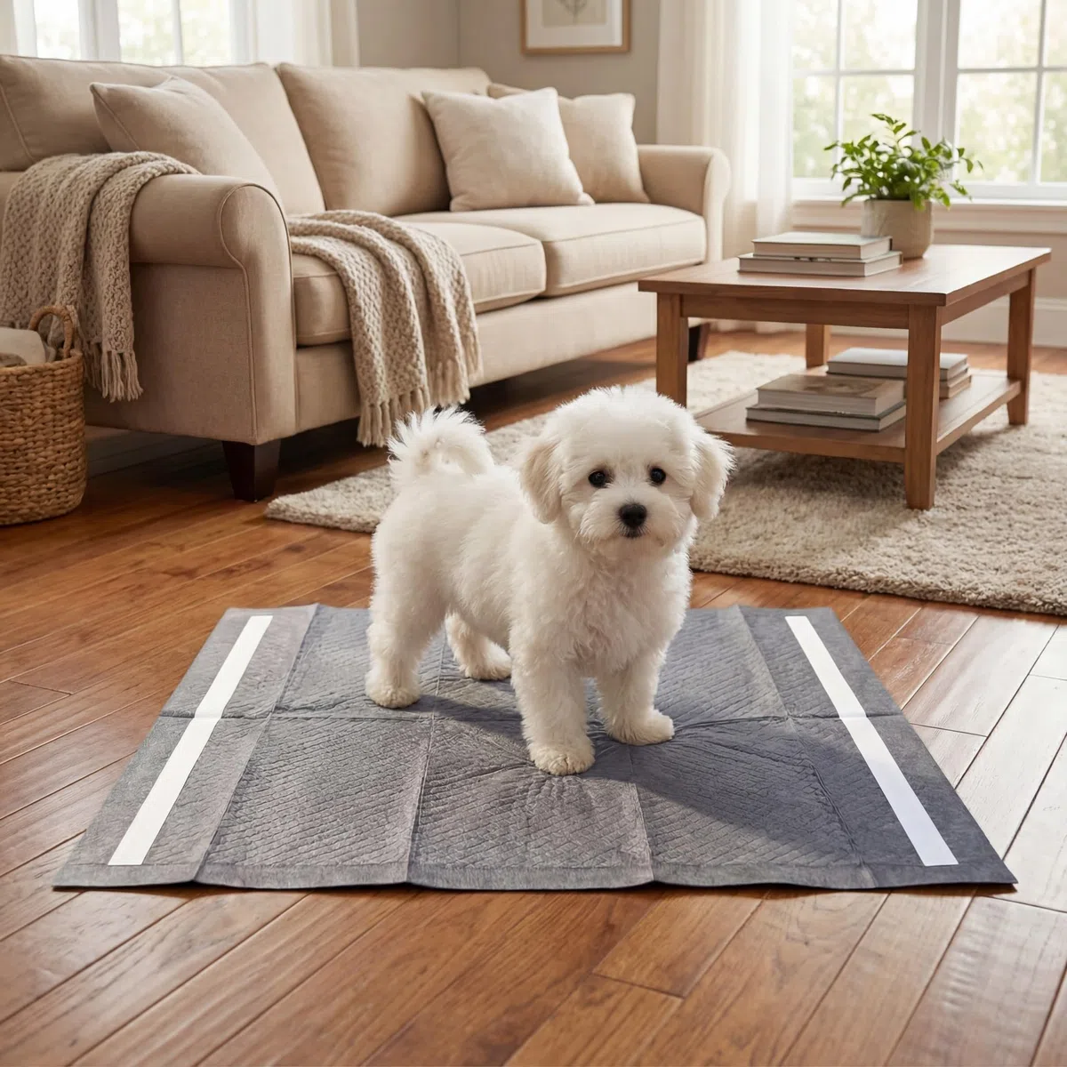 GYMAX Empapadores de Adiestramiento para Perros , 60 x 60cm Almohadillas de Orina Súper Absorbentes Desechables con 6 Capas, Absorbe Olores, Carbón Activo, a Prueba de Fugas, 150 Unidades, Gris