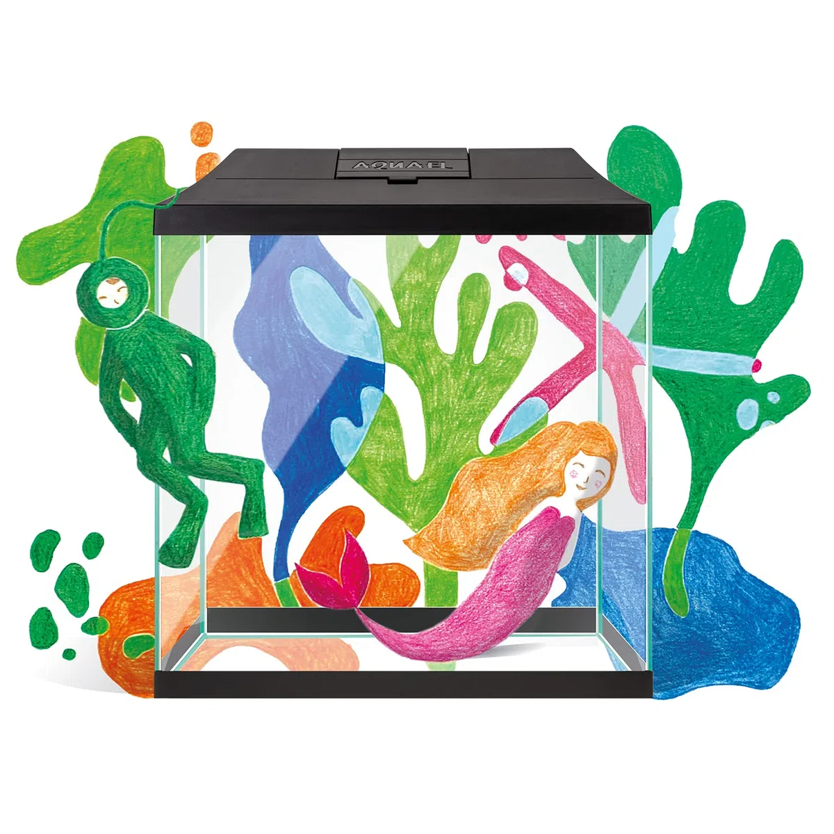 Leddy Mini RE 32 - Set de acuarios, Color Negro