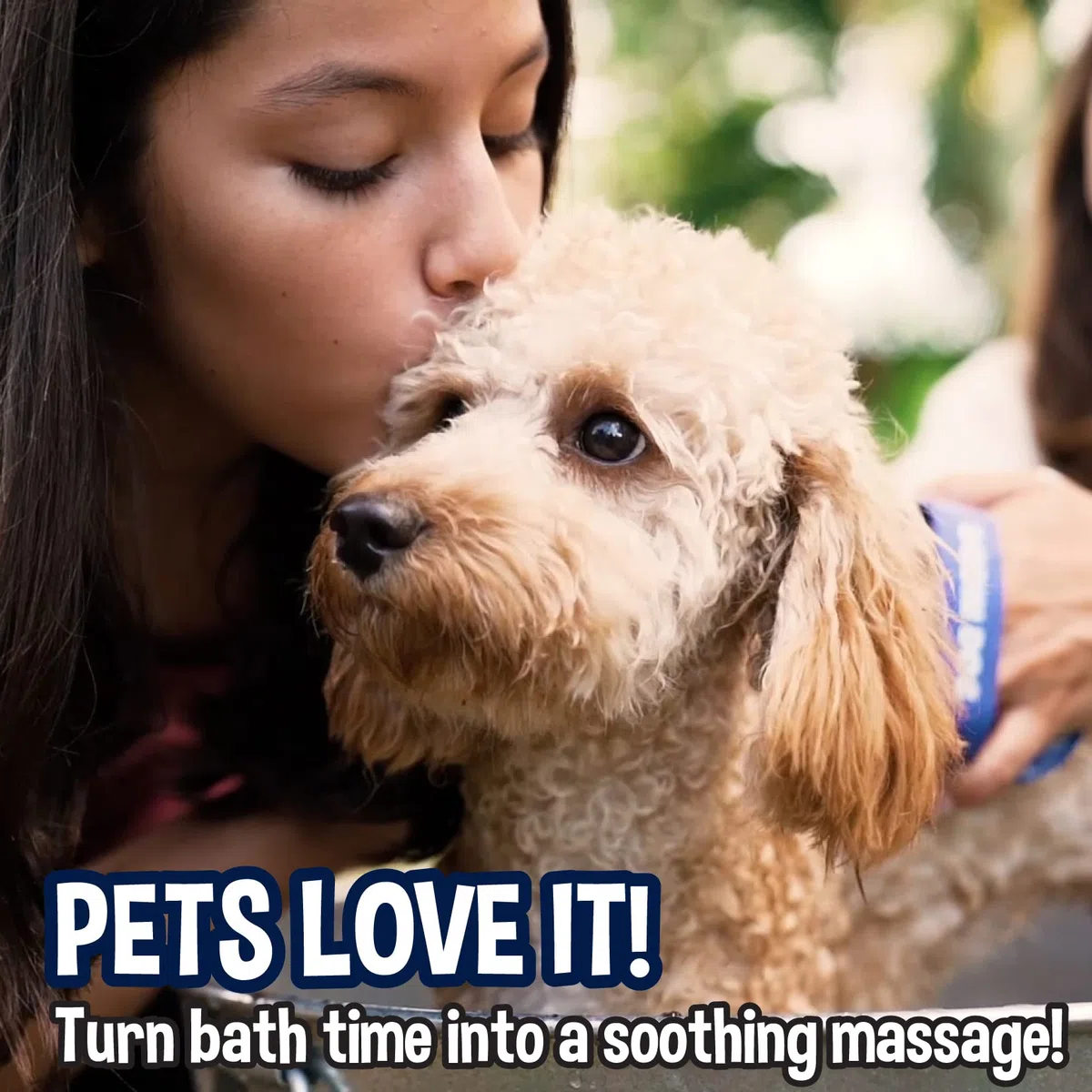 Bodhi Dog Cepillo de champú, suministros de ducha y baño para mascotas para gatos y perros, cepillo de baño para perros para aseo de perros, limpiador de pelo largo y corto para baño, cepillo de