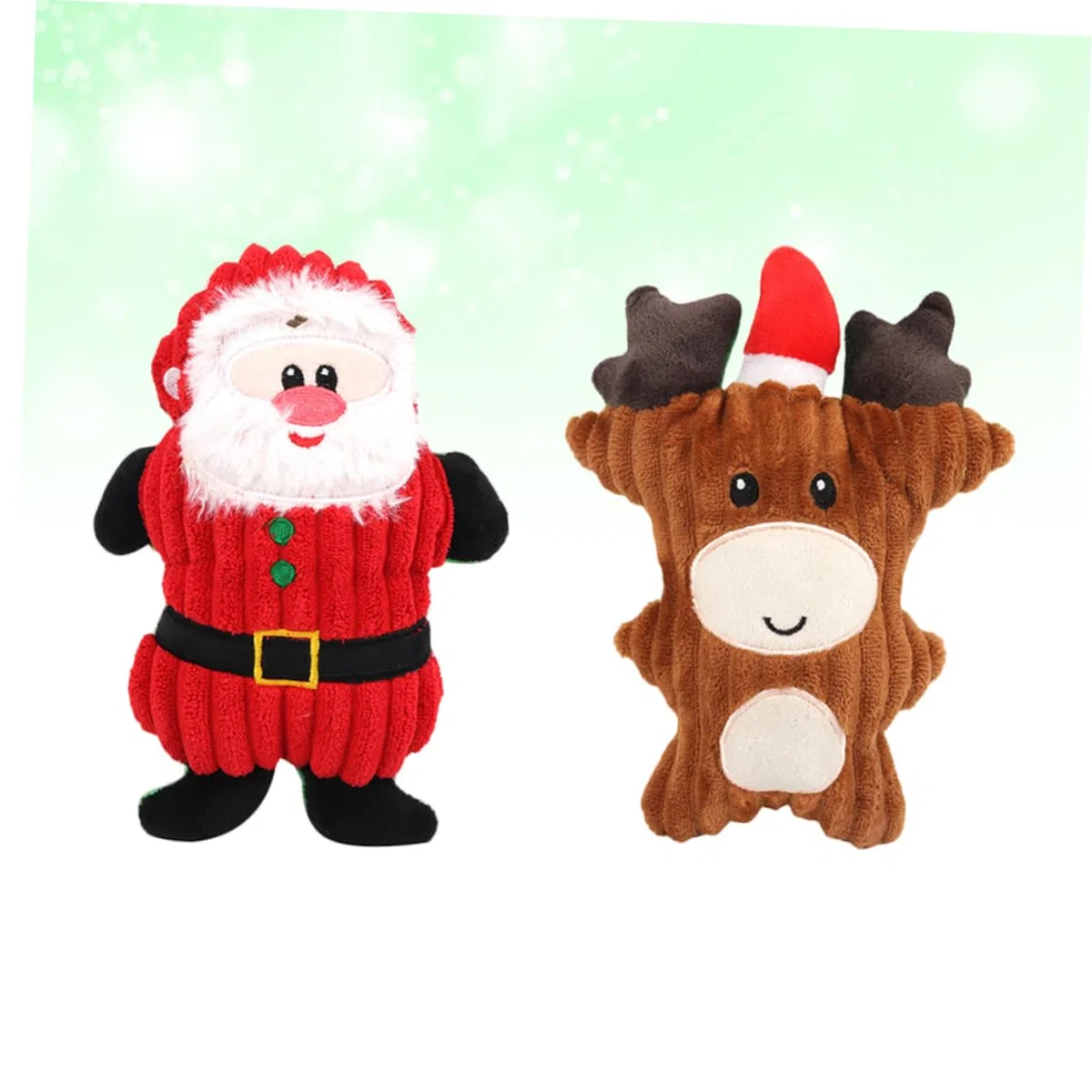 Toddmomy 6piezas Juguetes De Sonido De Ciervo De Peluche para Mascotas Juguetes De Masticar y Jugar Diseño Navideño Varios Estilos para Perros y Gatos
