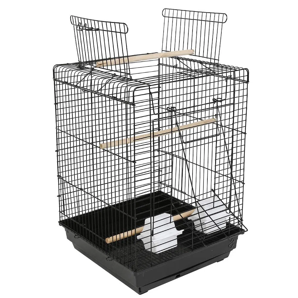Jaula para Pájaros Metal Grande - Exterior para Aves, Loros, Agapornis, Canarios - Jaula Metálica (40 * 40 * 58cm)