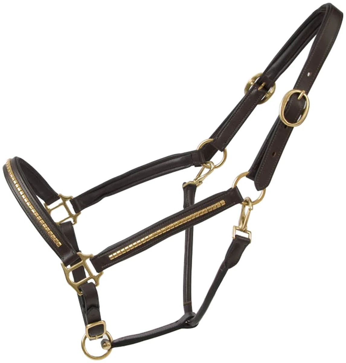 Bozal de cuero tdet Clincher, HAVANE FONCE JAUNE