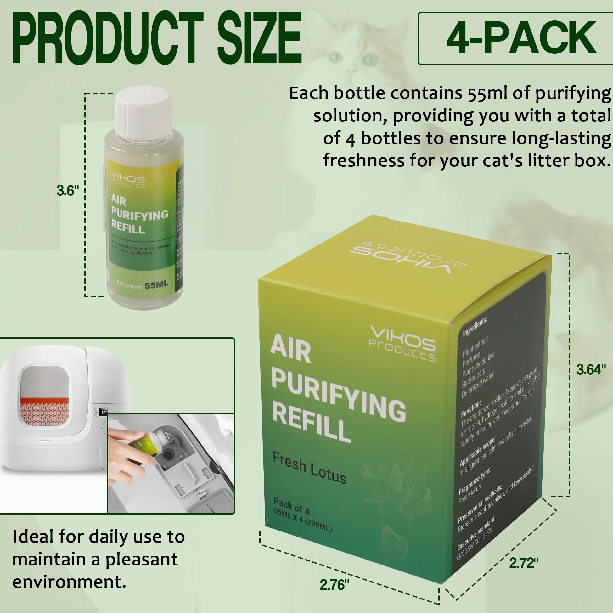 Desodorante de arena para gatos PETKIT PuraX PuraMax autolimpiante para caja de arena para gatos, eliminador de olores para eliminar olores fuertes, caja de arena, desodorizante