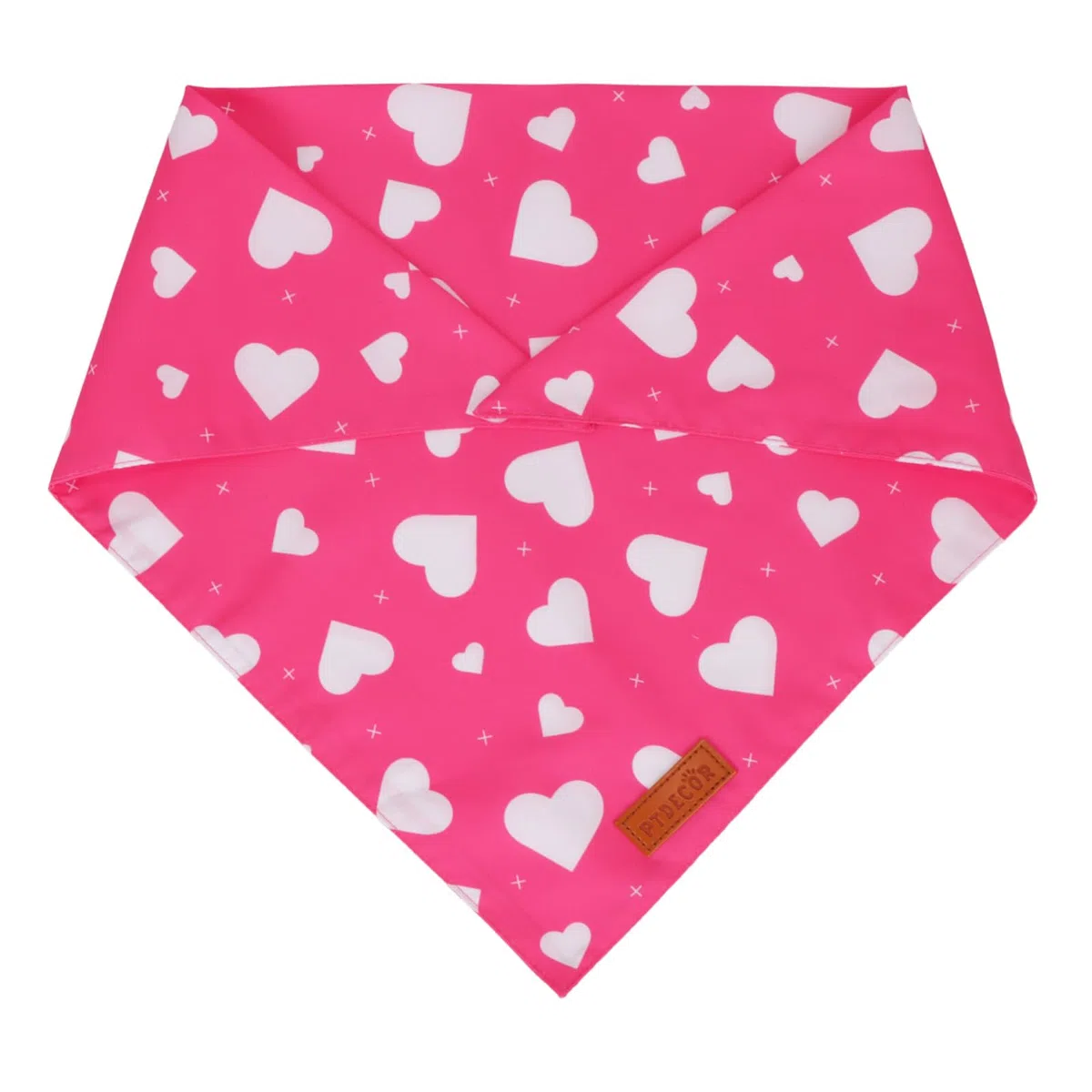 PTDECOR Pañuelo para perro para el día de San Valentín, pañuelo reversible con corazón rojo y rosa, pañuelo triangular para perros grandes y extragrandes (día de San Valentín, 1, XL)