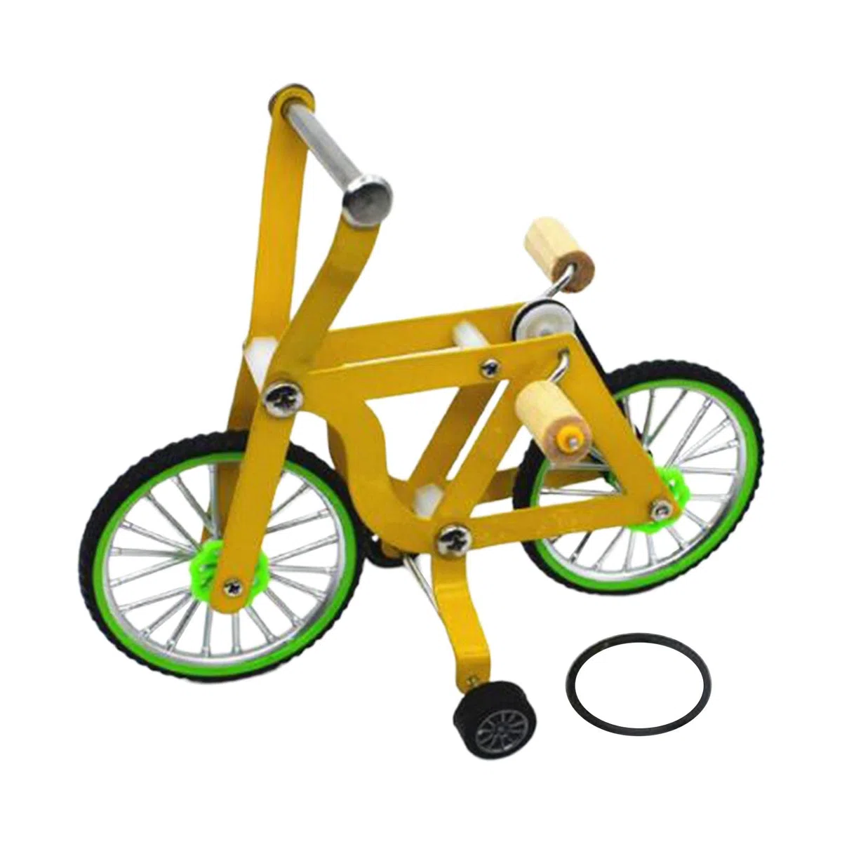 F Fityle Parrot Bicicleta de Juguete para Aves Accesorio Educativo para Loros Bicicleta de Puzzle de Inteligencia Talón de Pie para Pájaros Hecha en M, 20x10.5x14cm