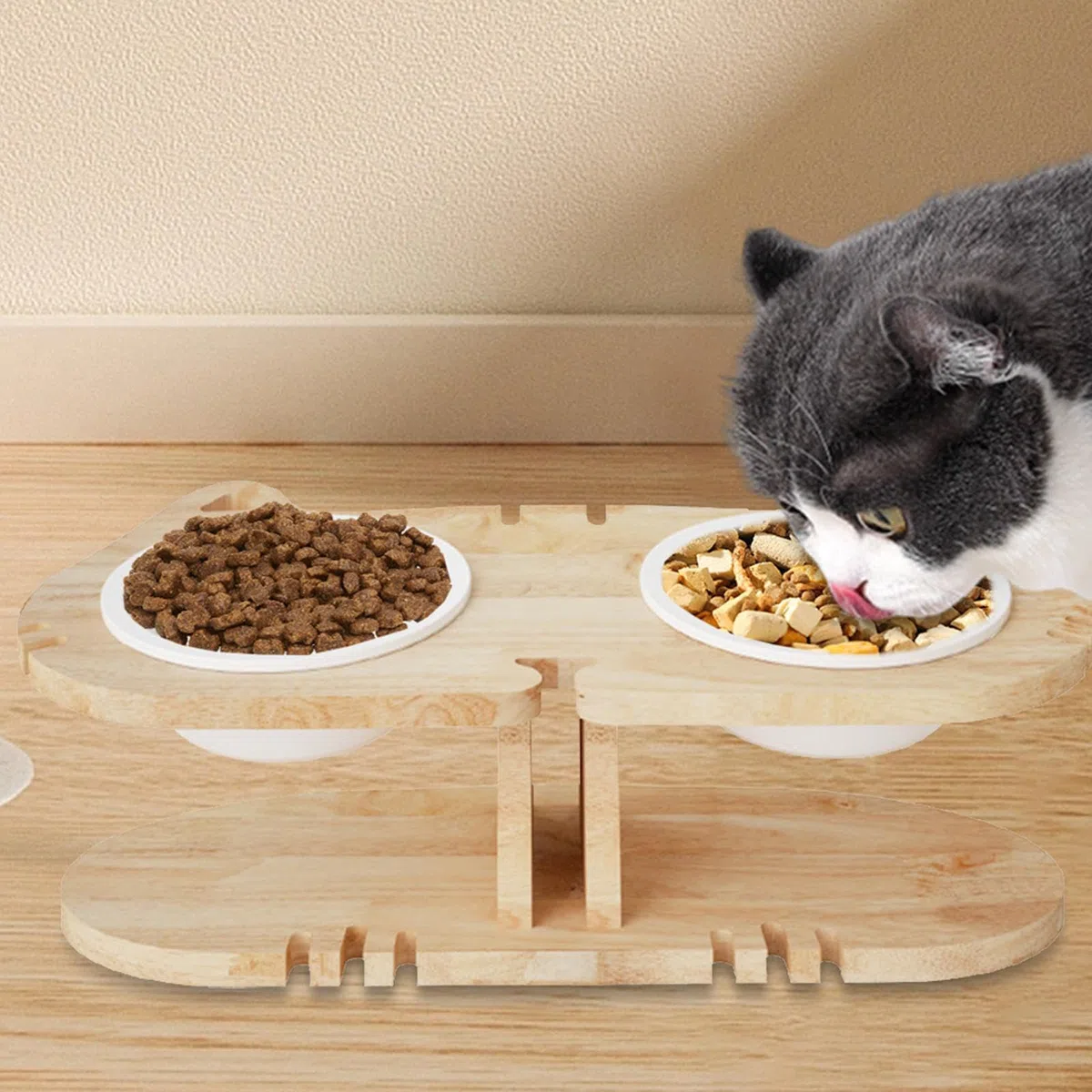 Cuencos Elevados Para Gatos Alimentador Para Mascotas Con Protección De La | Cuenco De Comida Elevado E Inclinado Para Gatitos Para En Interior Área Doméstica Y Dormitorio