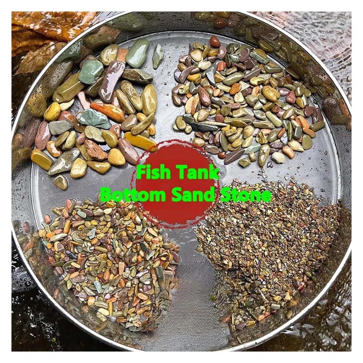 Fondo de Tanque de Peces de 100/200/500g, Piedra de Arena, Paisaje for Acuario, Corriente nativa, Piedra de Arena Natural, Accesorios de decoración DIY for jardín(4-18mm,500g)
