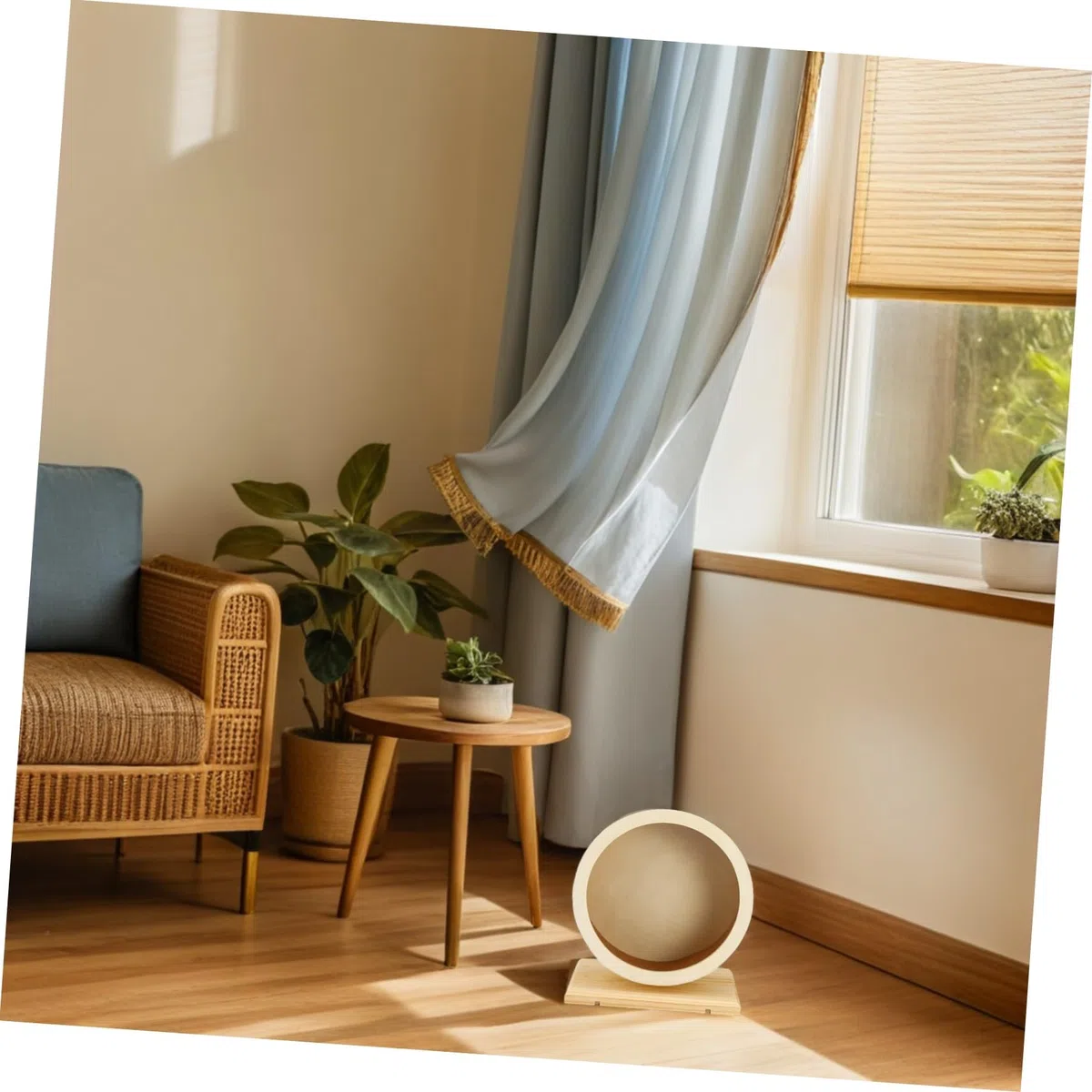 Mobestech 2 Piezas Rueda para Hámster de Madera con Superficie de Corcho y Silenciosa Ruedas Resistentes para Ejercicio de Cobayas Chinchillas y Pequeños Roedores