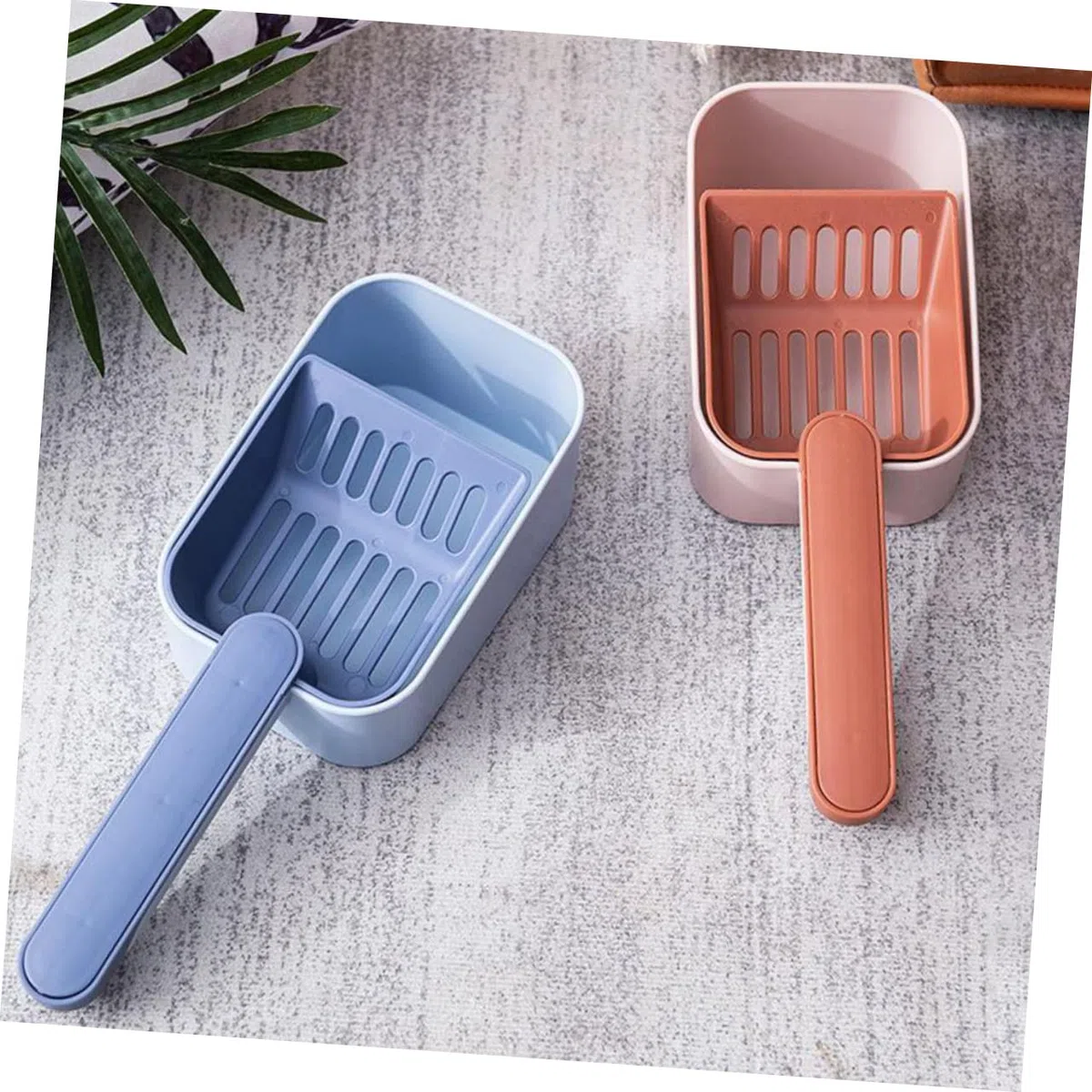 Pala para Arena de Gato, Herramienta Multifuncional de Limpieza excrementos Gato, diseño ergonómico y Limpio for el hogar(Red)