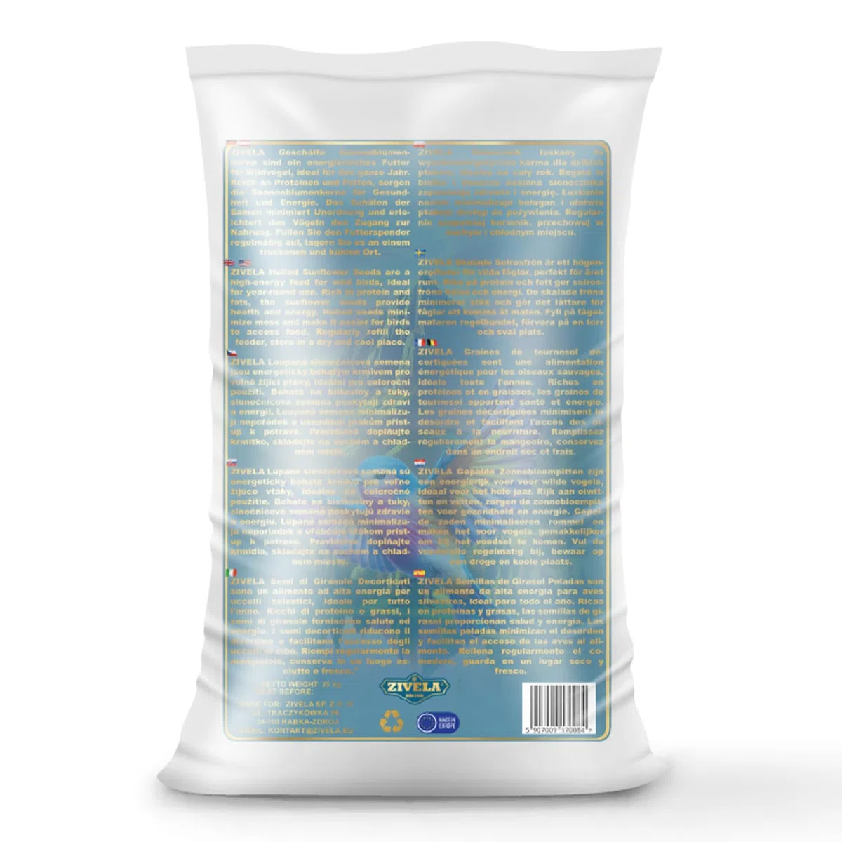 25 kg de semillas de girasol peladas | Ideal para animales jóvenes | Alimento para aves silvestres todo el año | 25 kg de semillas de girasol sin cáscara de pienso para pájaros silvestres