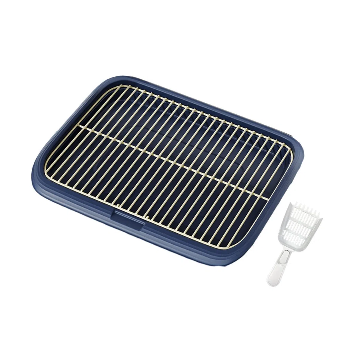 Bandeja para IR al baño para Perros con, Azul Oscuro, SG | que proporciona estabilidad para el entrenamiento de cachorros en interiores y exteriores. Bandeja de entrenamiento para ir