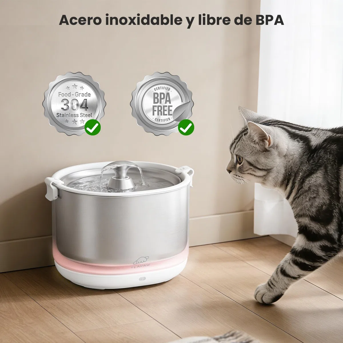 Fuente de agua para gatos