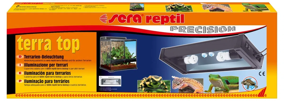 sera Reptil Terra Top – Lámpara de suelo para terrarios con iluminación de día y noche