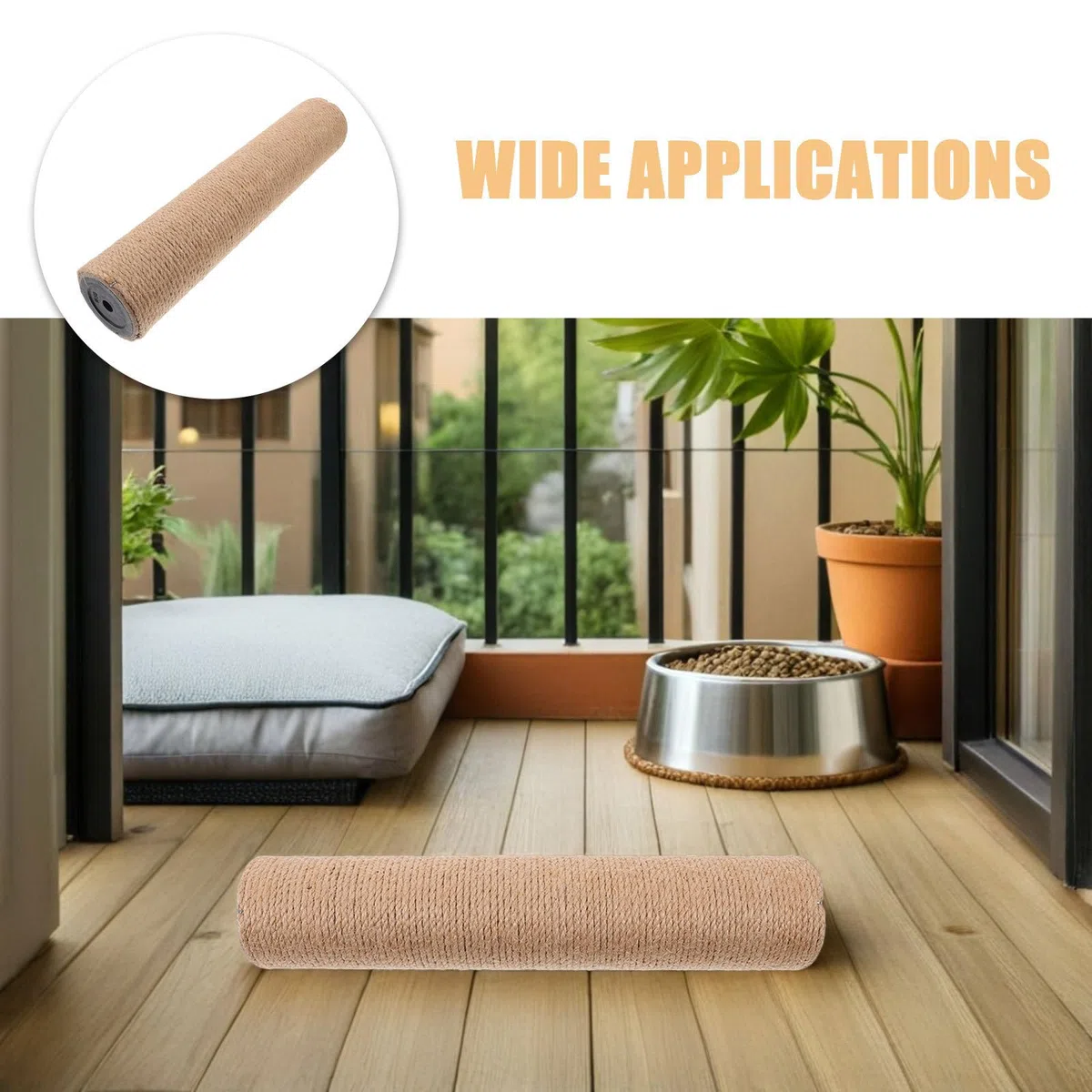 COLLBATH de Repuesto para Rascador de Gatos, 4 Piezas de Sisal de 30 CM, Diseño Estable para Entretenimiento y Protección de Muebles en Interiores