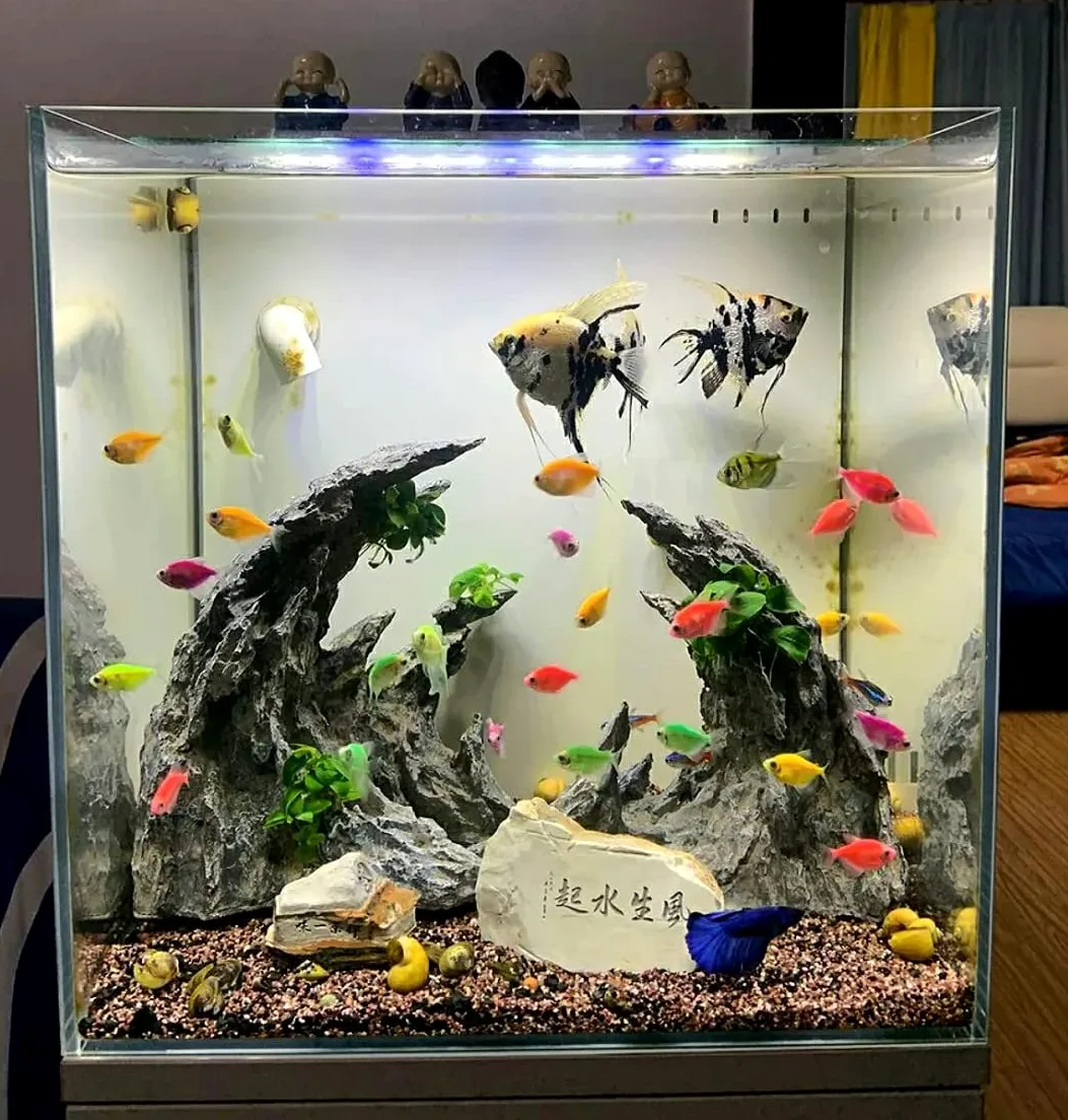 AWXZOM Soul Valley - Adornos Grandes de Acuario, decoración de Acuario Extragrande, paisajismo Superior (Soul Valley, 45,7 cm)