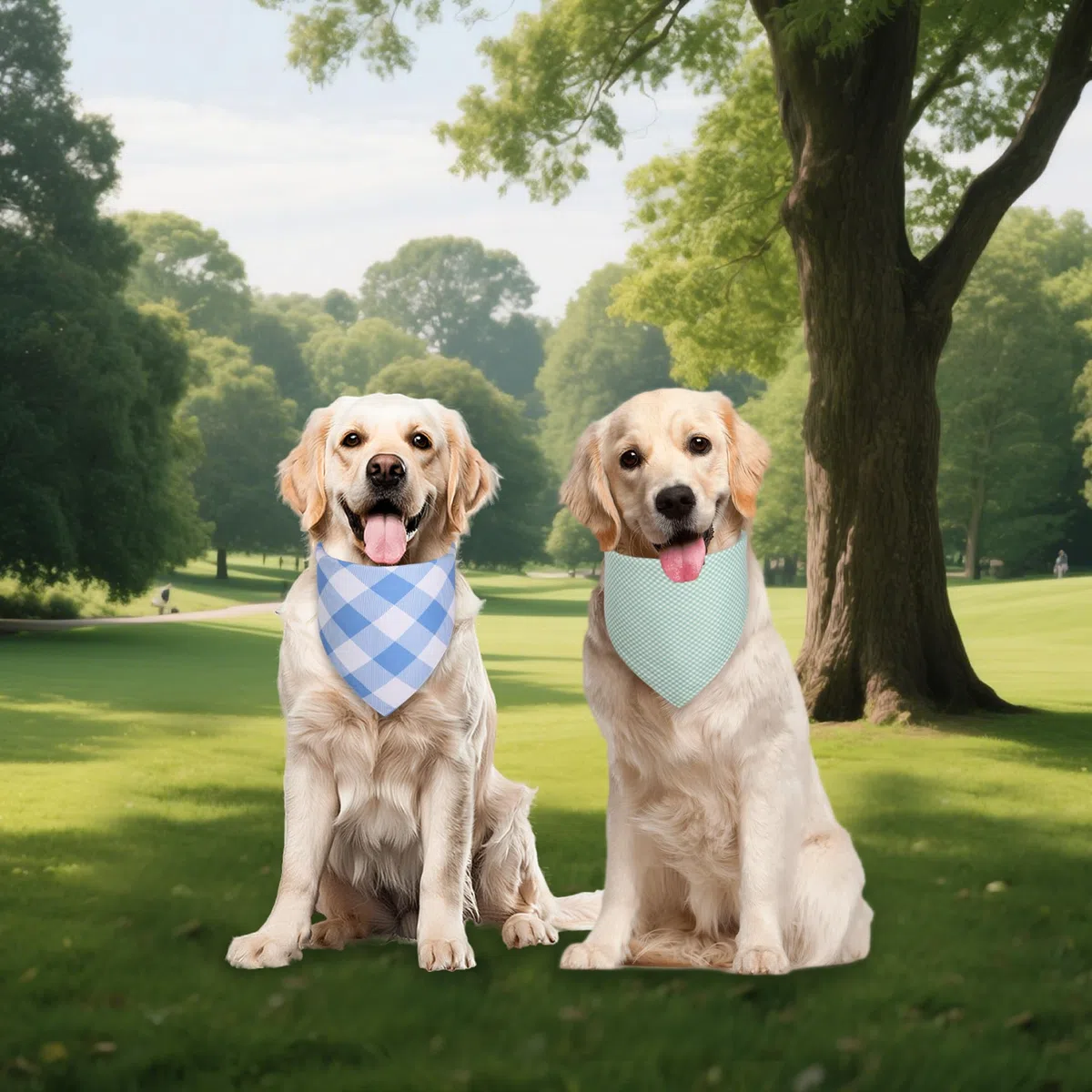 Pañuelos reversibles BL&GN para perros de primavera (2 unidades), accesorios duraderos para vacaciones de perros extragrandes