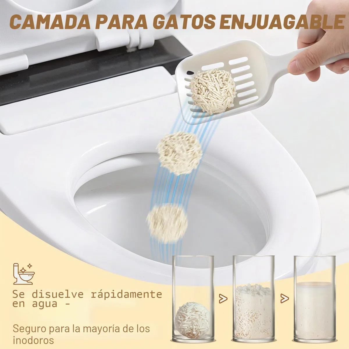 Happy & Polly Arena de Tofu para Gatos, aglutinante rápido, desechable, Ultra Absorbente, bajo Seguimiento, materias primas 100% Naturales con carbón de Coco, 11 Libras (2 Bolsas de 5.5 kg)