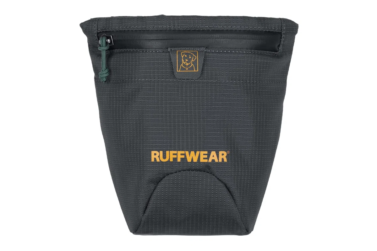 RUFFWEAR Bolsa de Paseo para Perro, dispensador de Rollo de Bolsas de Caca de Perro, Colsa de Tela para excrementos de Perro con Cremallera, pequeña y Ligera, Impermeable, Basalt Gray, Large