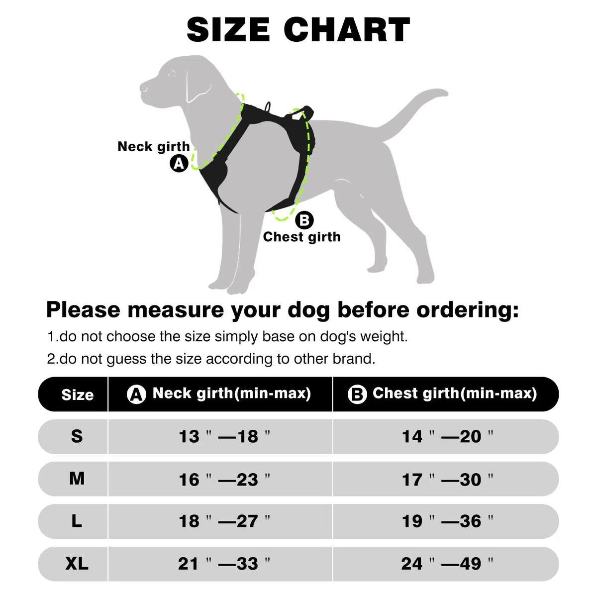 WINSEE Arnés para perro sin tirones, arnés para mascotas con collar para perro, chaleco Oxford reflectante ajustable para exteriores, clips de correa delantera/trasera para perros pequeños, medianos,