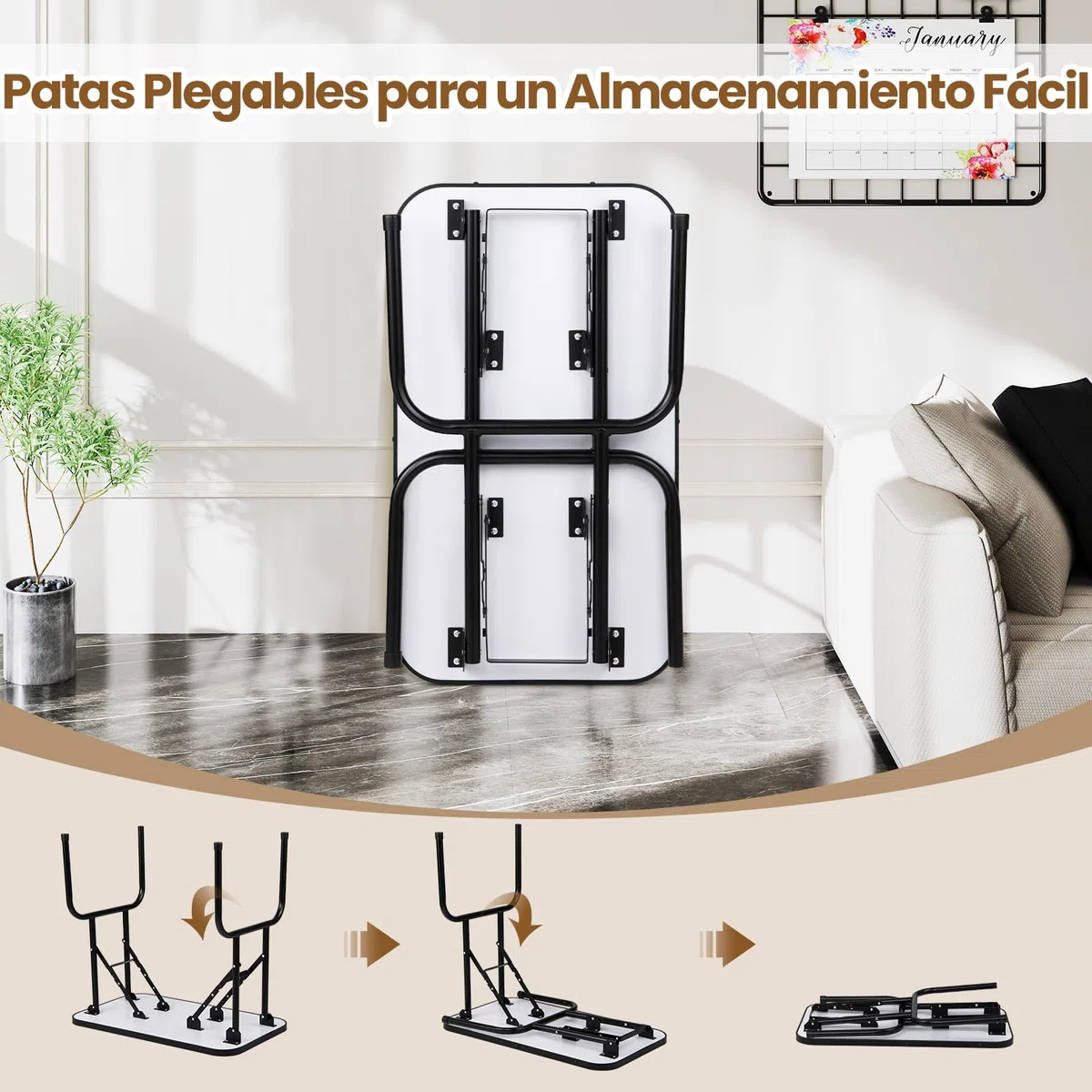 COSTWAY Mesa de Aseo para Mascotas, Mesa Plegable con Brazo Ajustable en Altura y Lazo, Superficie Antideslizante e Impermeable, Ideal para Perros y Gatos Pequeños y Medianos, Negro