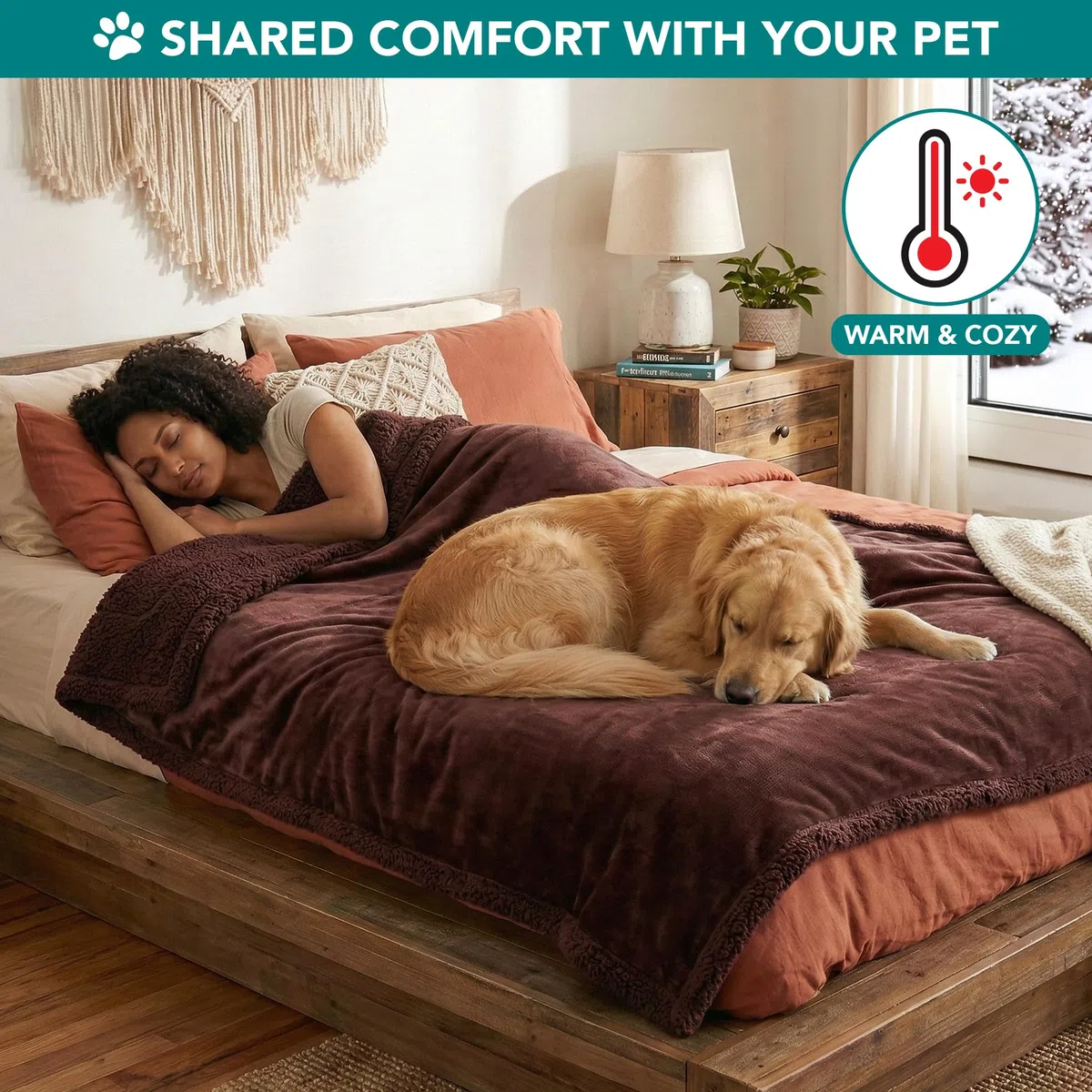 PetAmi Manta para perros pequeños y medianos, manta de cama para mascotas, gato, cachorro, gatito, funda protectora de forro polar para sofá, coche, manta de sherpa suave, reversible, lavable, mini 29