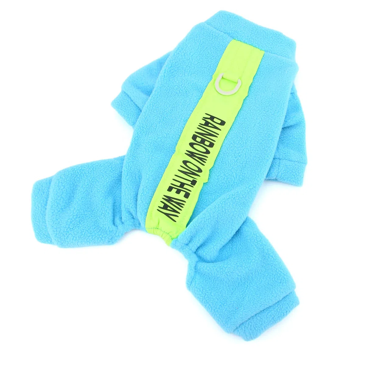 Pijamas de Lana Difusa para Perros pequeños Mono para Cachorros con Anillo en D y Letra Impresa Jersey Suave de Cuatro Patas Pjs Ropa Acogedora de Invierno y otoño Ropa de Dormir para Mascotas Ropa