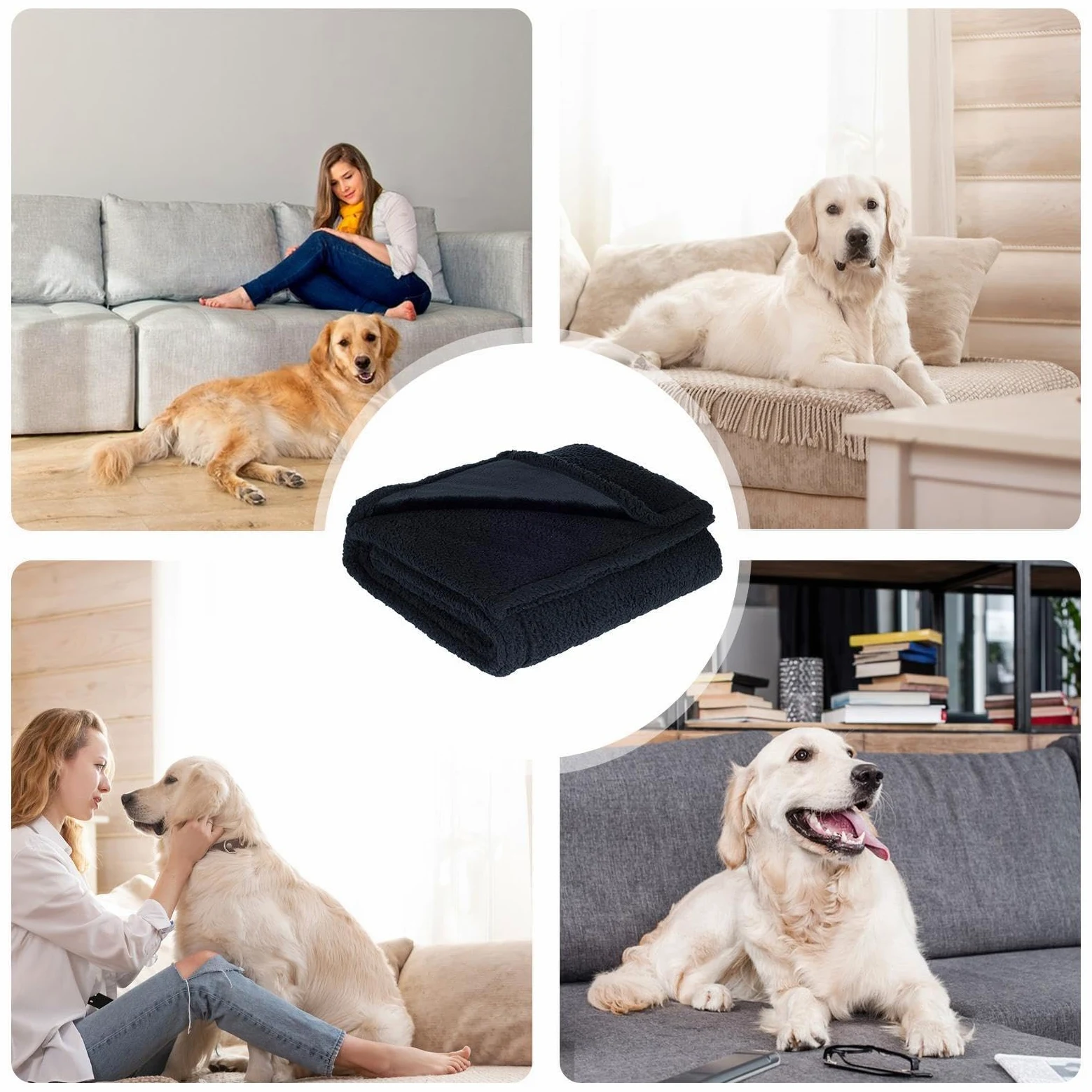 Manta Lavable a máquina para Mascotas, Manta de Franela para | Perros y Gatos, Manta Lavable para Perros, Suministros para Mascotas acogedoras para Gatos de Interior, Todas Las Estaciones,
