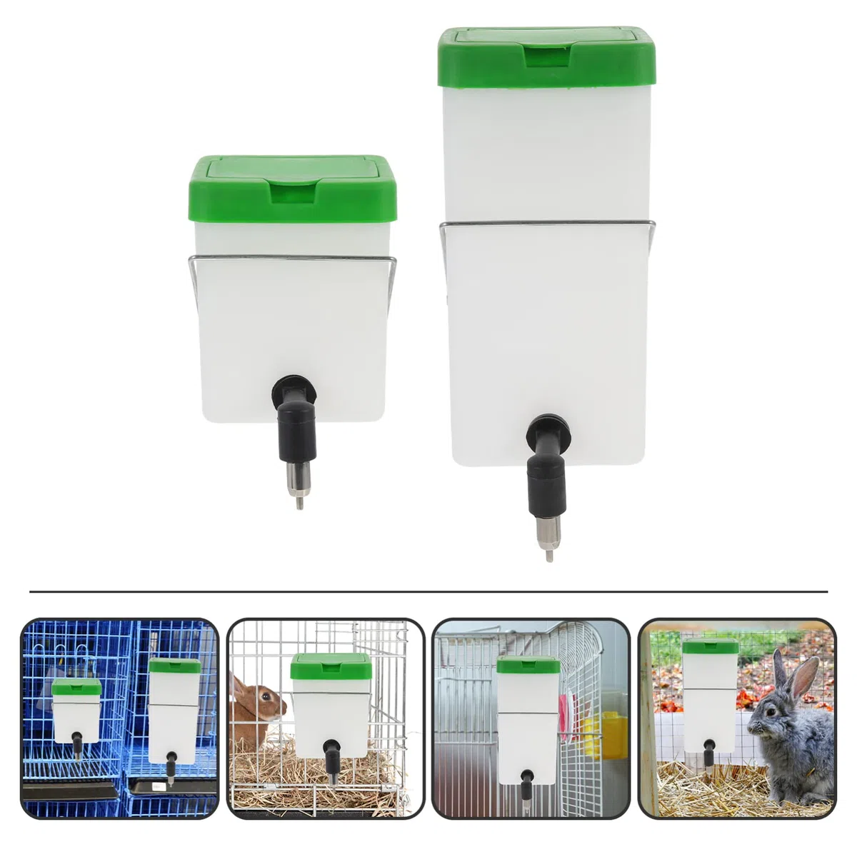 POPETPOP 2 Unids Conejo Waterer Botherer Conejito Automático Botella de Agua Fuente Dispensador Caja de Agua Alimentador de Agua para Peque?a Botella de Agua Animal
