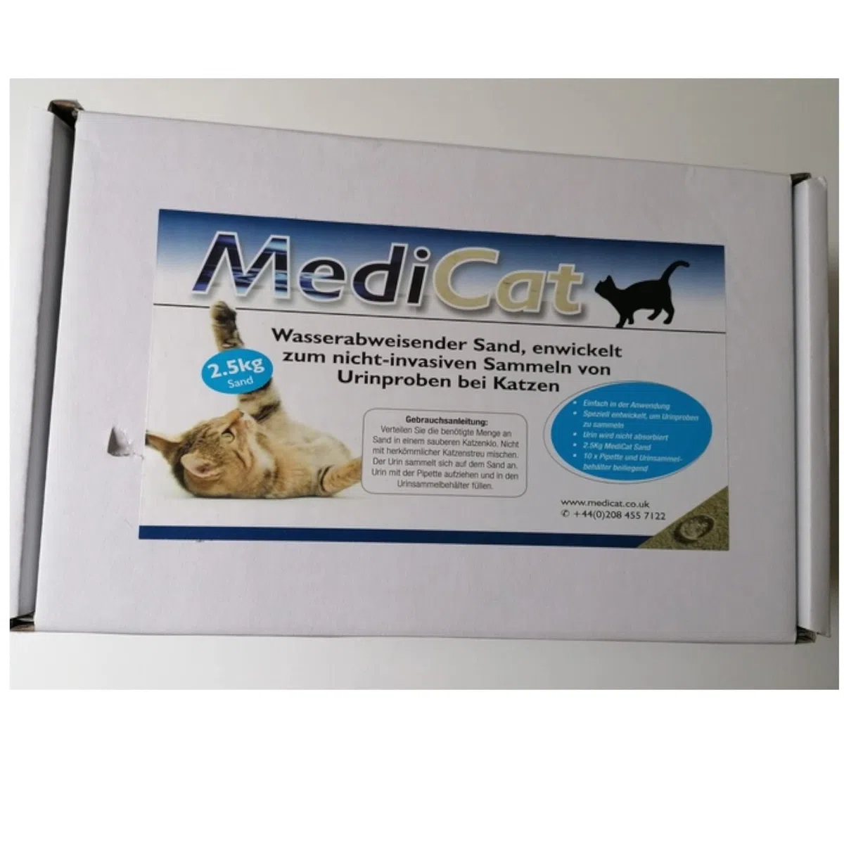 Arena para Gatos | 2,5 kg | para la Recogida de orina | Apto para Todos los Animales Que necesiten muestras de orina | Método sin estrés