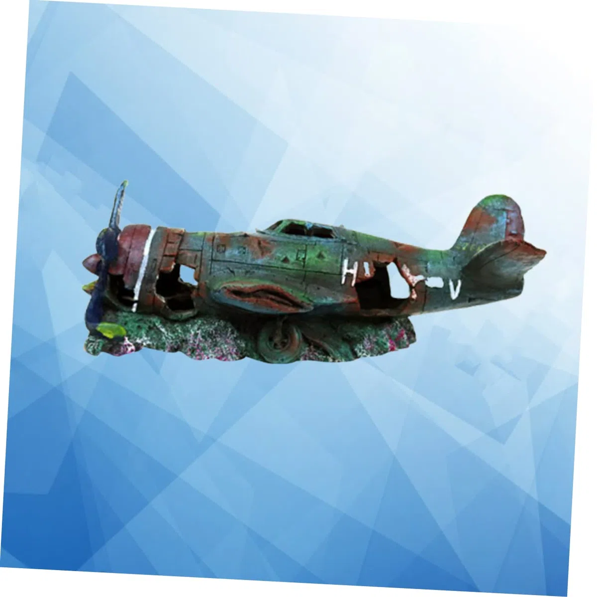 ULTECHNOVO Decoraciones para Acuarios Avión De Acuario De Resina Decoración De Paisaje Artificial para Peceras y Tanques De Agua