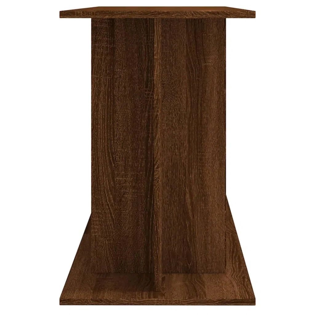 Armario para acuario con aspecto de roble marrón, 120 x 40 x 60 cm, material de madera, soporte con espacio de almacenamiento, estantería para terrario y accesorios, estable para el salón
