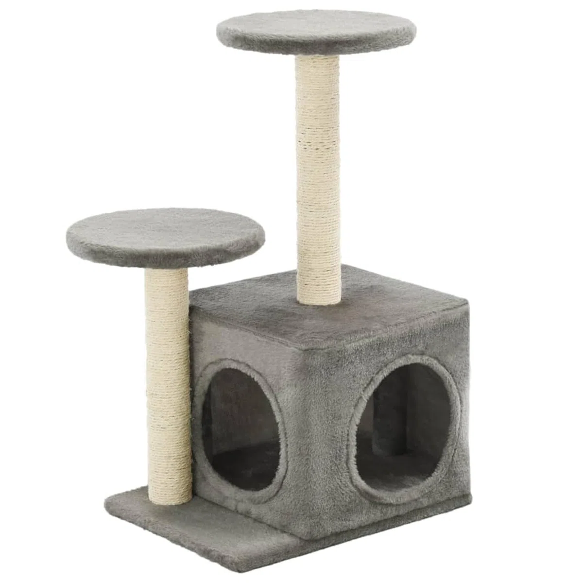 ShGaxin Rascador para Gatos con Poste rascador de sisal 60 cm Gris, Rascador Gato, Arbol Rascador para Gatos, Gatos Accesorios, Torre Gatos, Arranhador para Gatos, Casa para Gatos