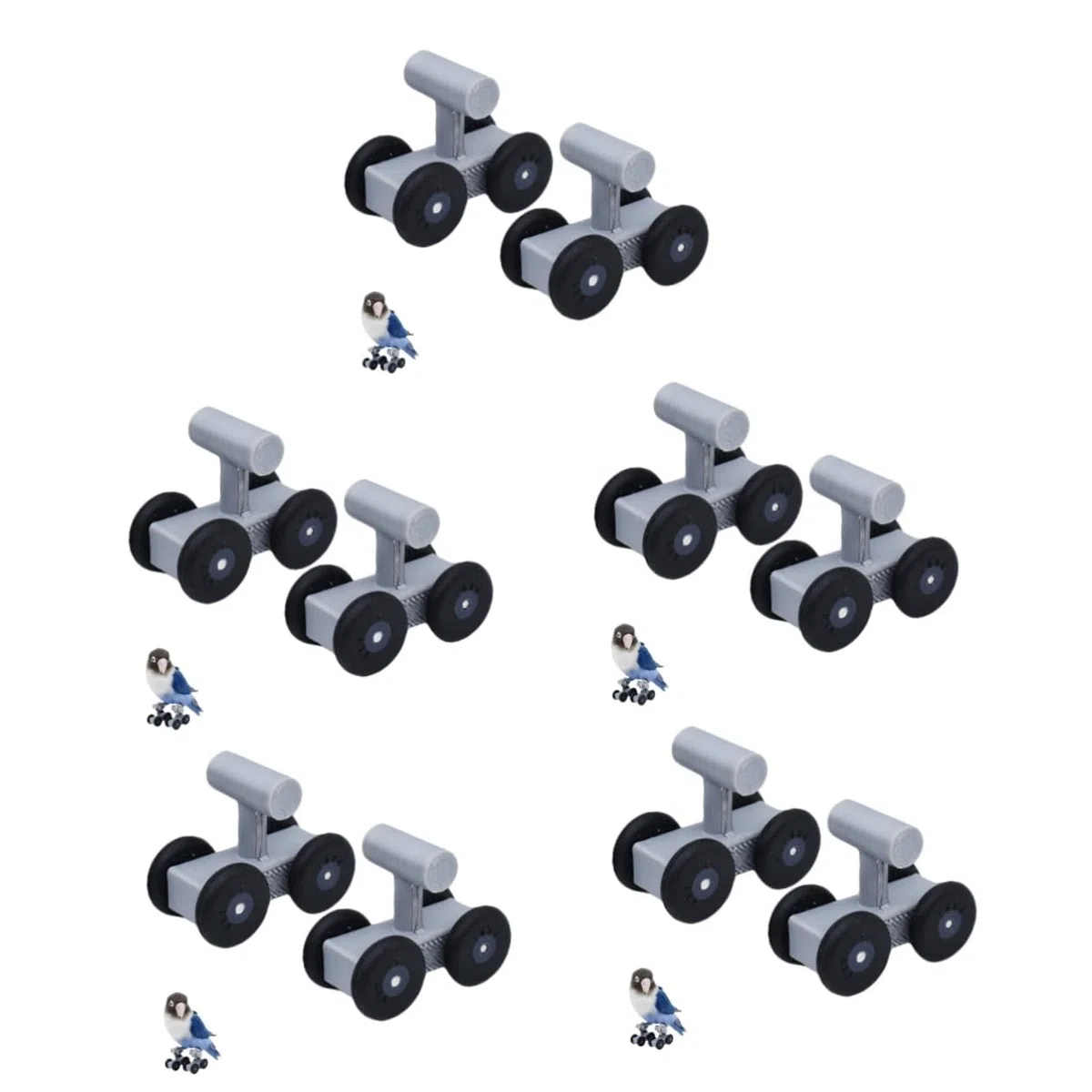 5pares Parrot Skating Toy para Entrenamiento De Aves Juguete Interactivo De Patinaje para Periquitos y Cacatúas Material Seguro y Duradero para Diversión y Estimulación Mental