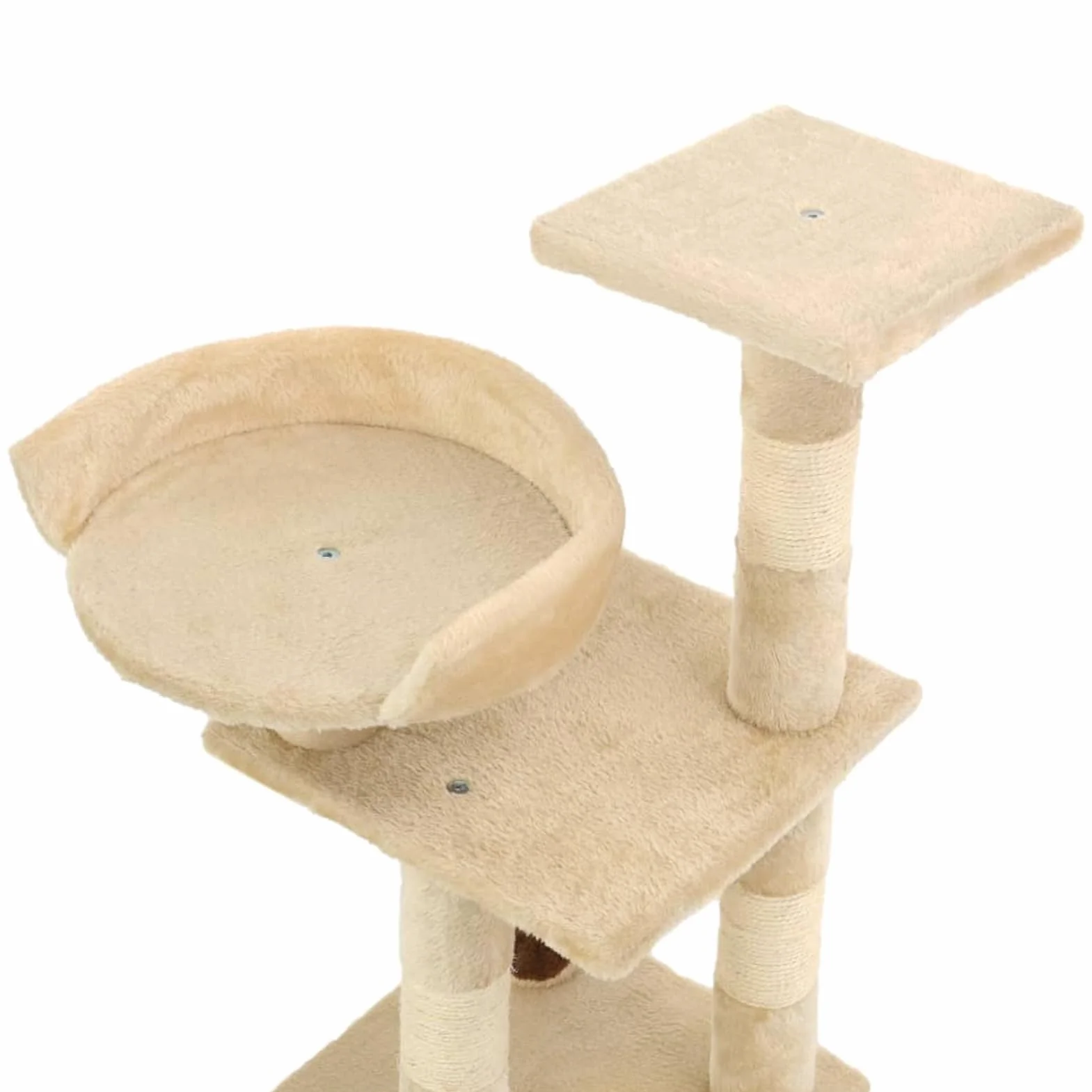 LAPOOH Rascador para Gatos con Postes de sisal, Arbol para Gatos, Gatos Accesorios, Arranhador para Gatos, Arbol Rascador Gatos, 65 cm Beige