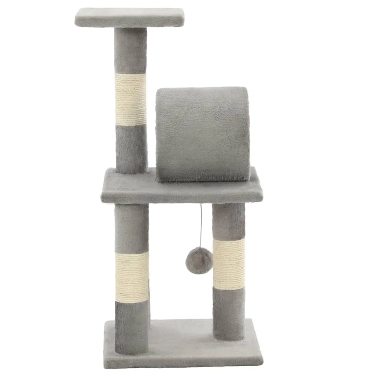 ShGaxin Rascador para Gatos con Poste de sisal, Arbol para Gatos, Gatos Accesorios, Arranhador para Gatos, Arbol Rascador Gatos, 65 cm Gris
