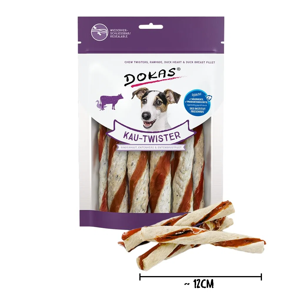 Dokas Bocadillo para Perros sin Cereales, Ideal como recompensa, 200 g (9 Unidades)