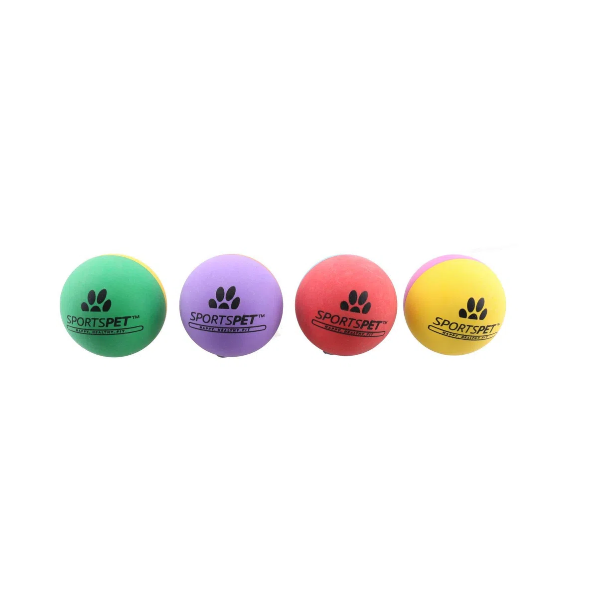 AB Tools - Juego de 4 Pelotas Pequeñas de Goma para Mascotas, Gatos, Cachorros, Perros y Gatos, 4,5 cm
