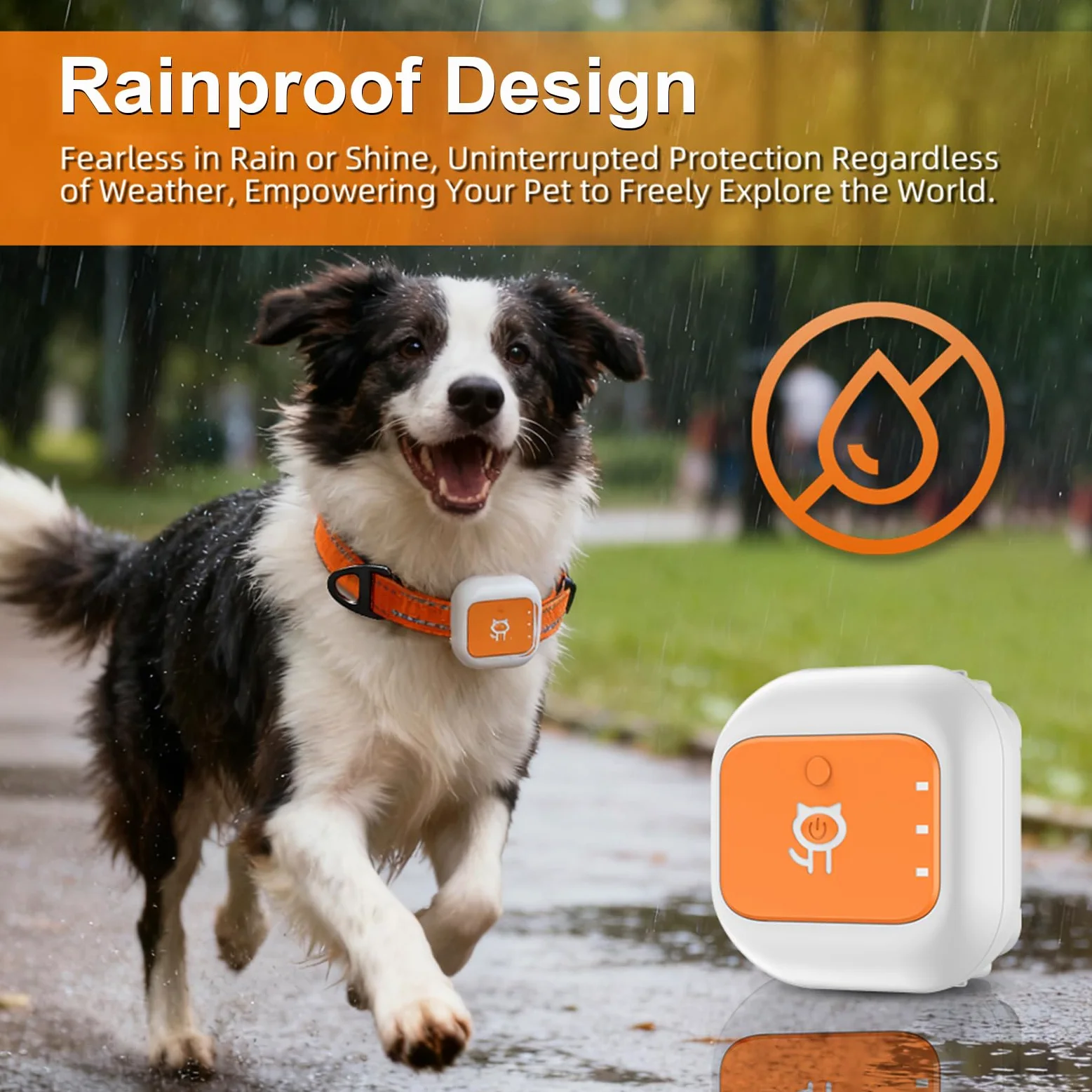Jiawu Localizador GPS para Perros, Collar Inteligente con localización en Tiempo Real, localizador de Mascotas con alertas de Emergencia SOS y avisos de geovalla (Versión Eurasia África)